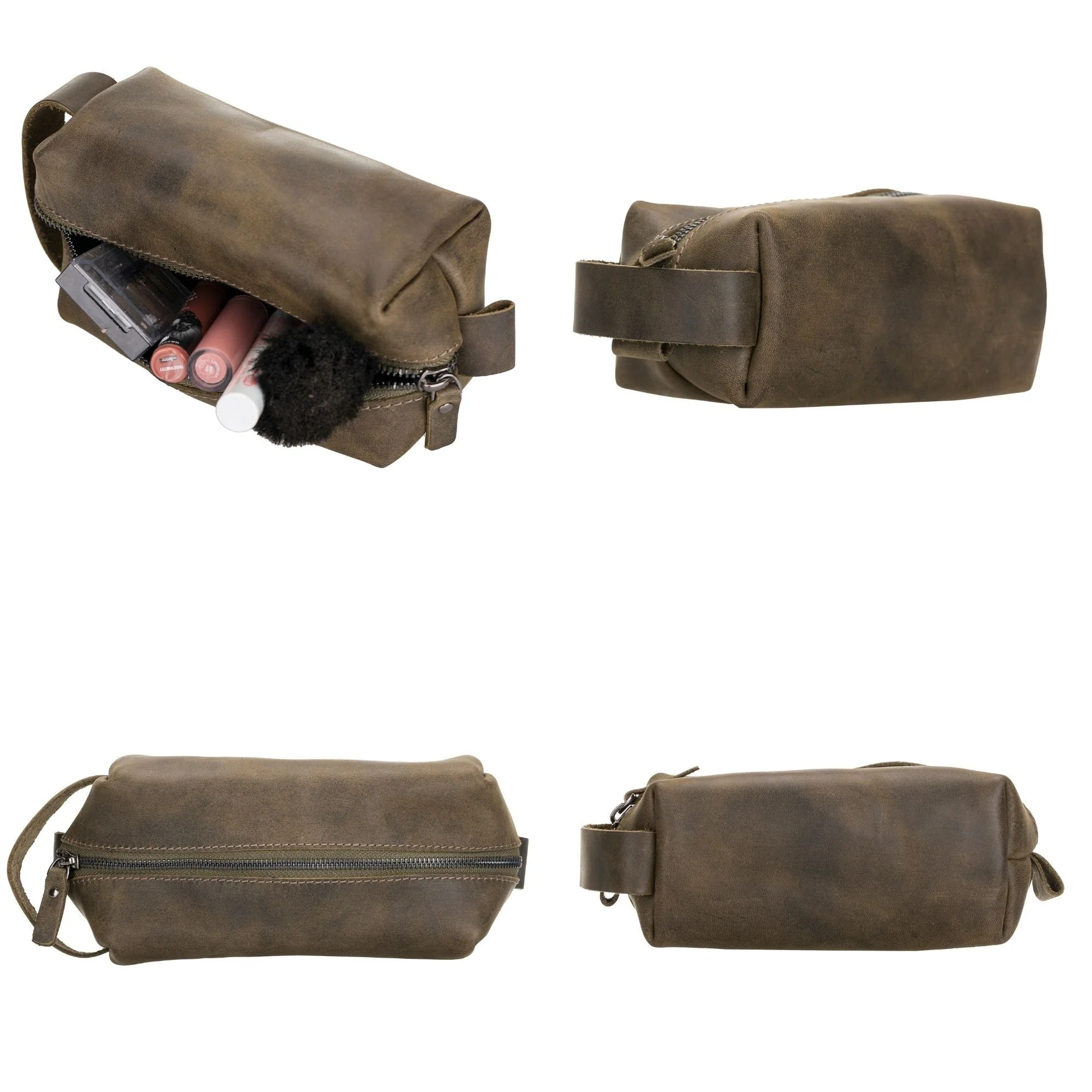 Thayne Cow Leather Makeup Bag for Women - Image 9