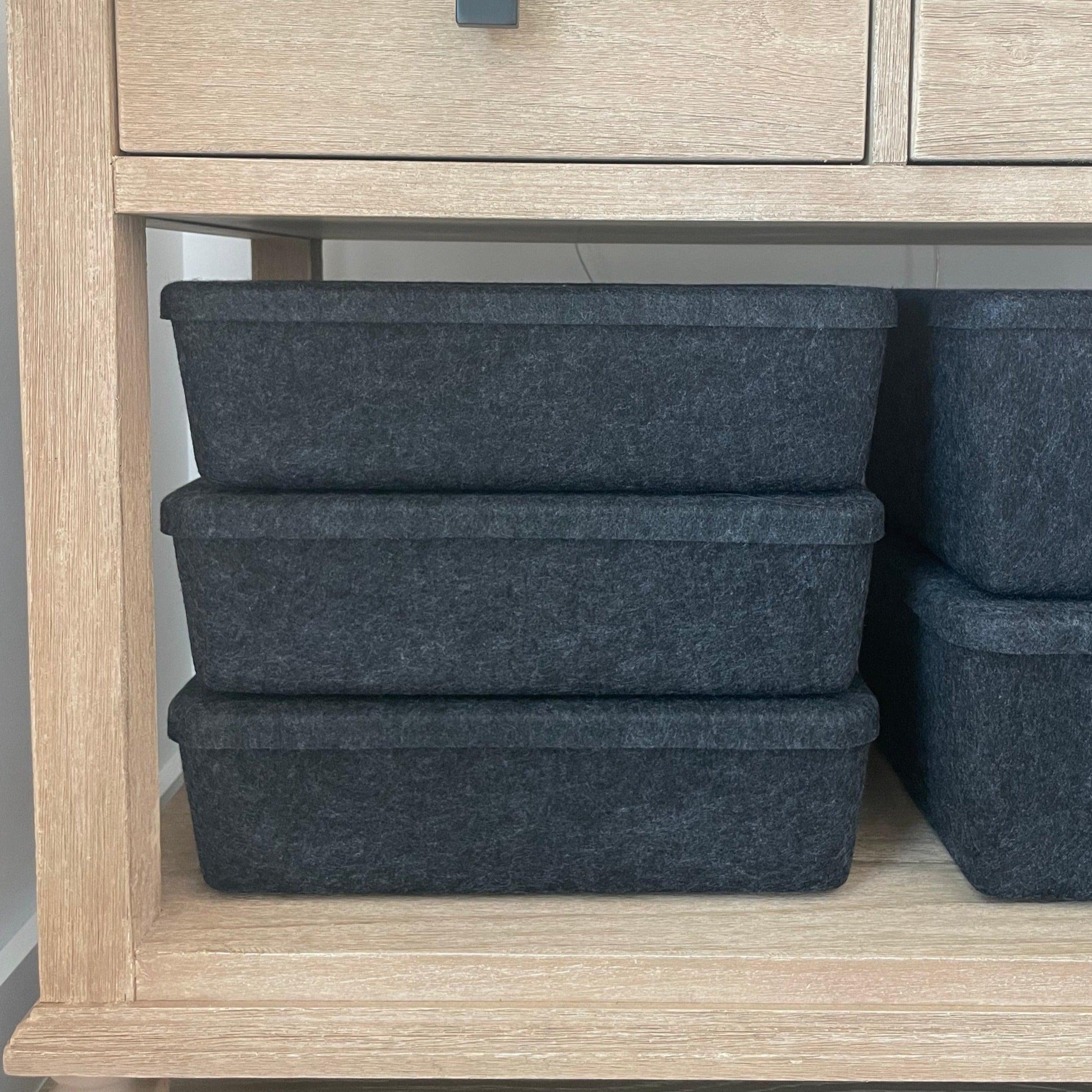 The Sculpted Bin - Long with Lid | Set of 3 - Image 5