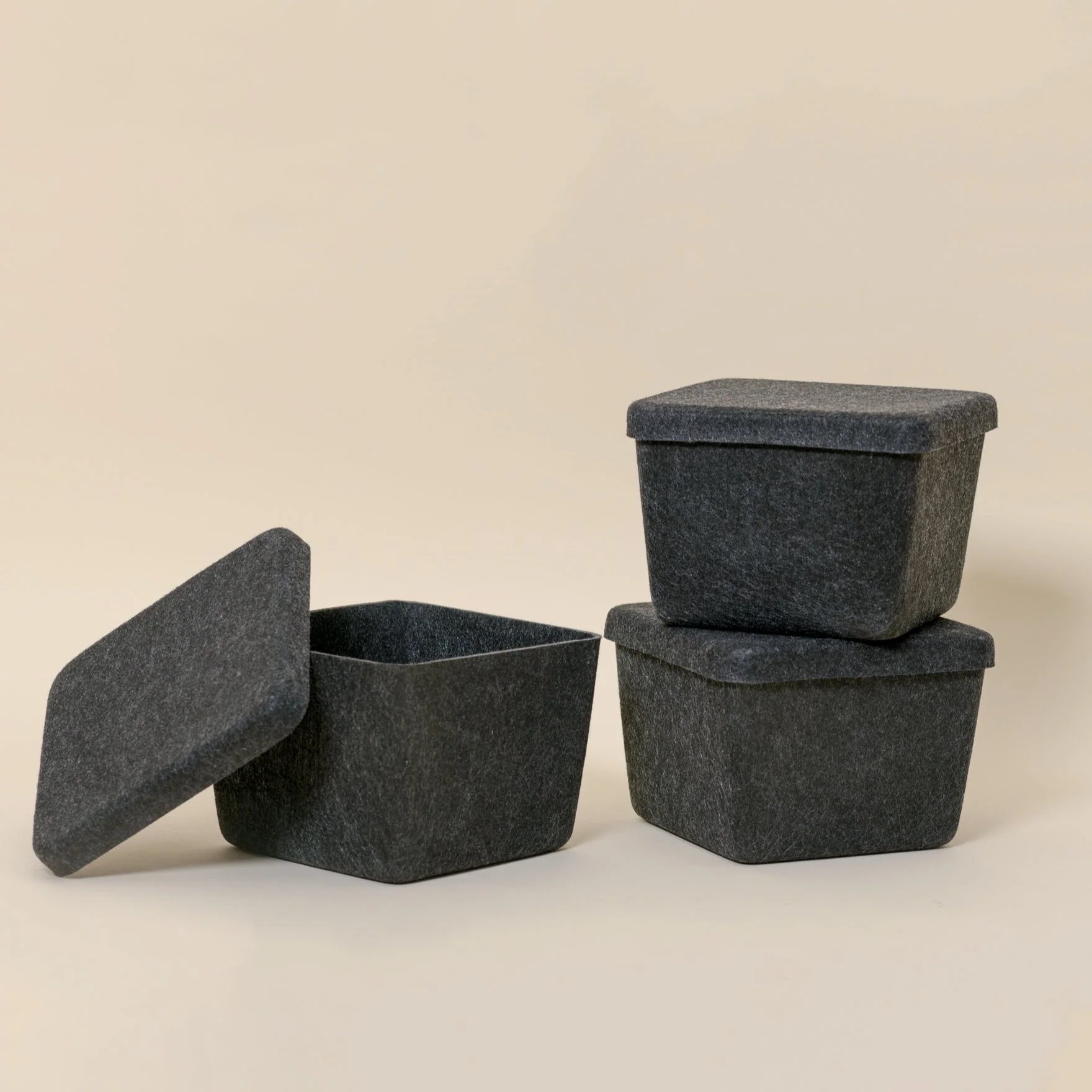 The Sculpted Bin - Petite with Lid | Set of 3 - Image 3