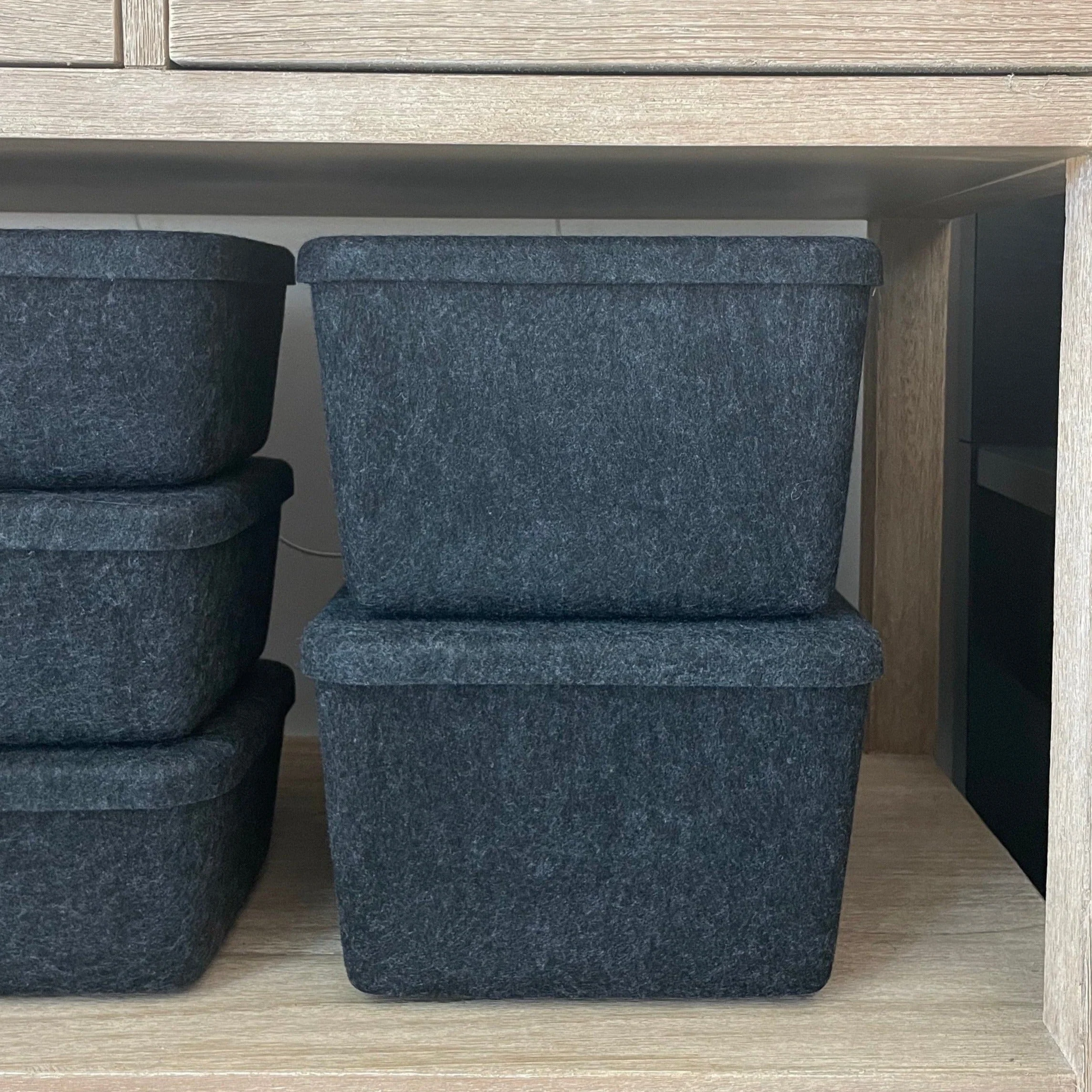 The Sculpted Bin - Wide with Lid | Set of 3 - Image 5