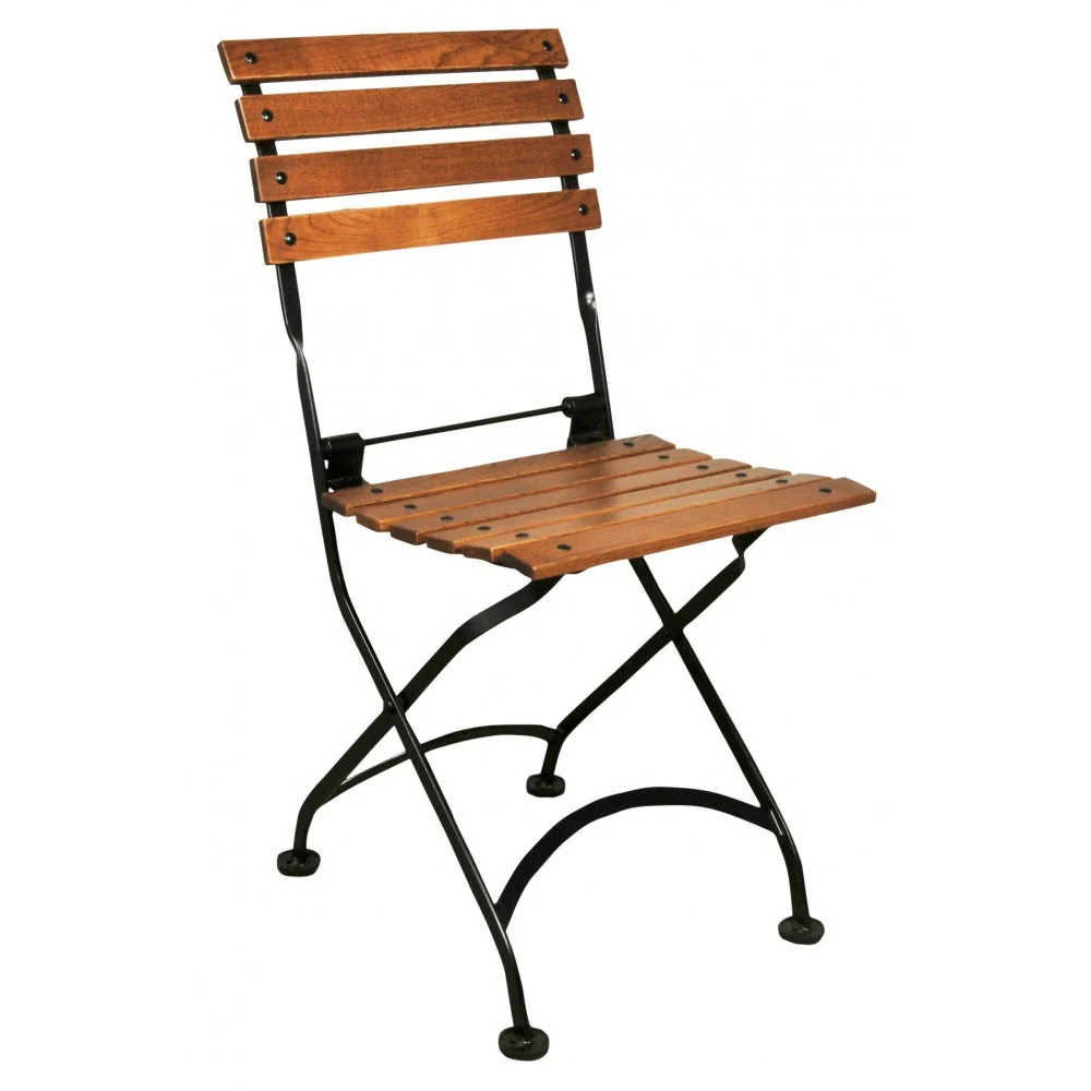 Three Piece Bistro Dining Set with 24" Round Powder Coated Steel Top and Two 5504 Side Chairs - Image 3