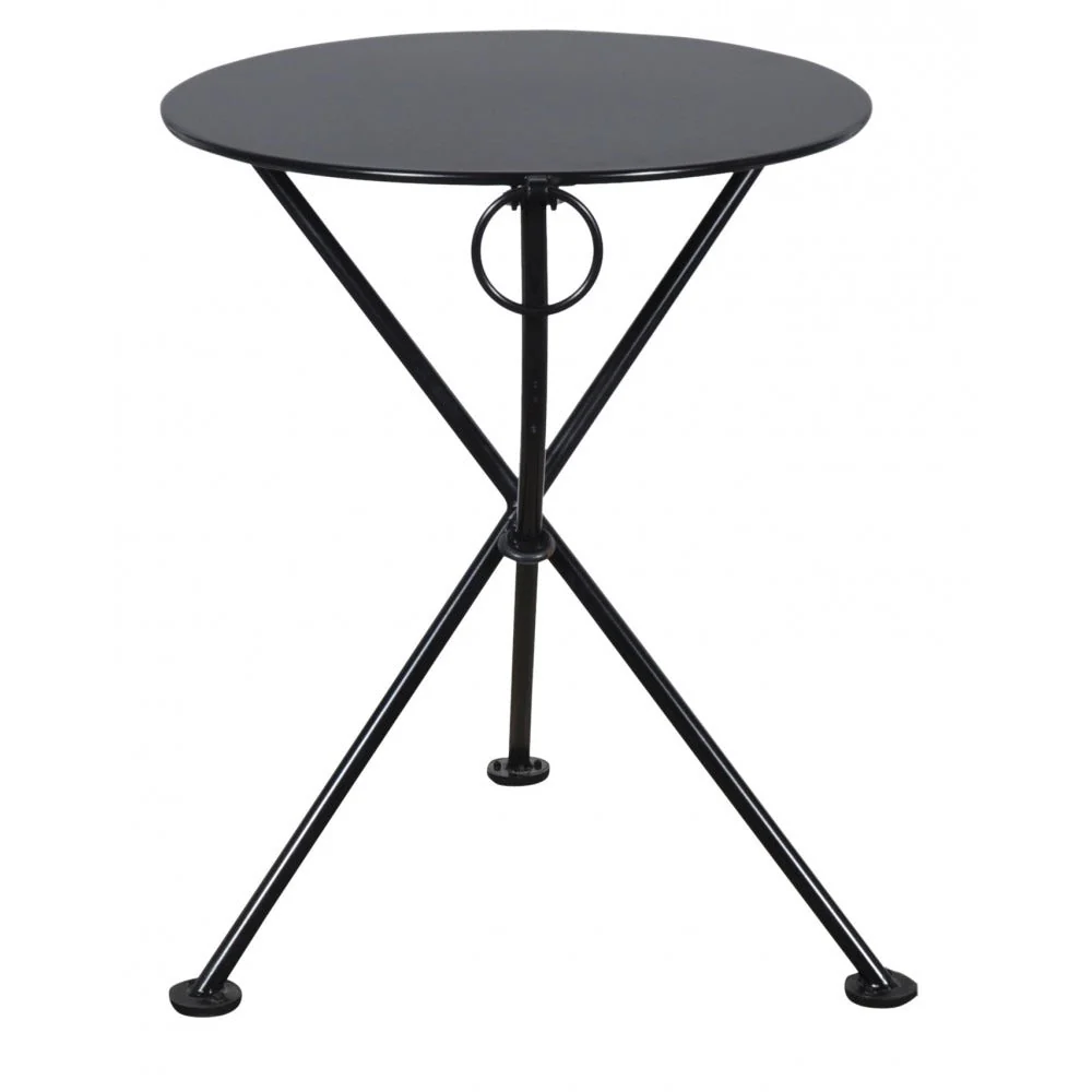 Three Piece Bistro Dining Set with 24" Round Powder Coated Steel Top and Two Paris Side Chairs - Image 3