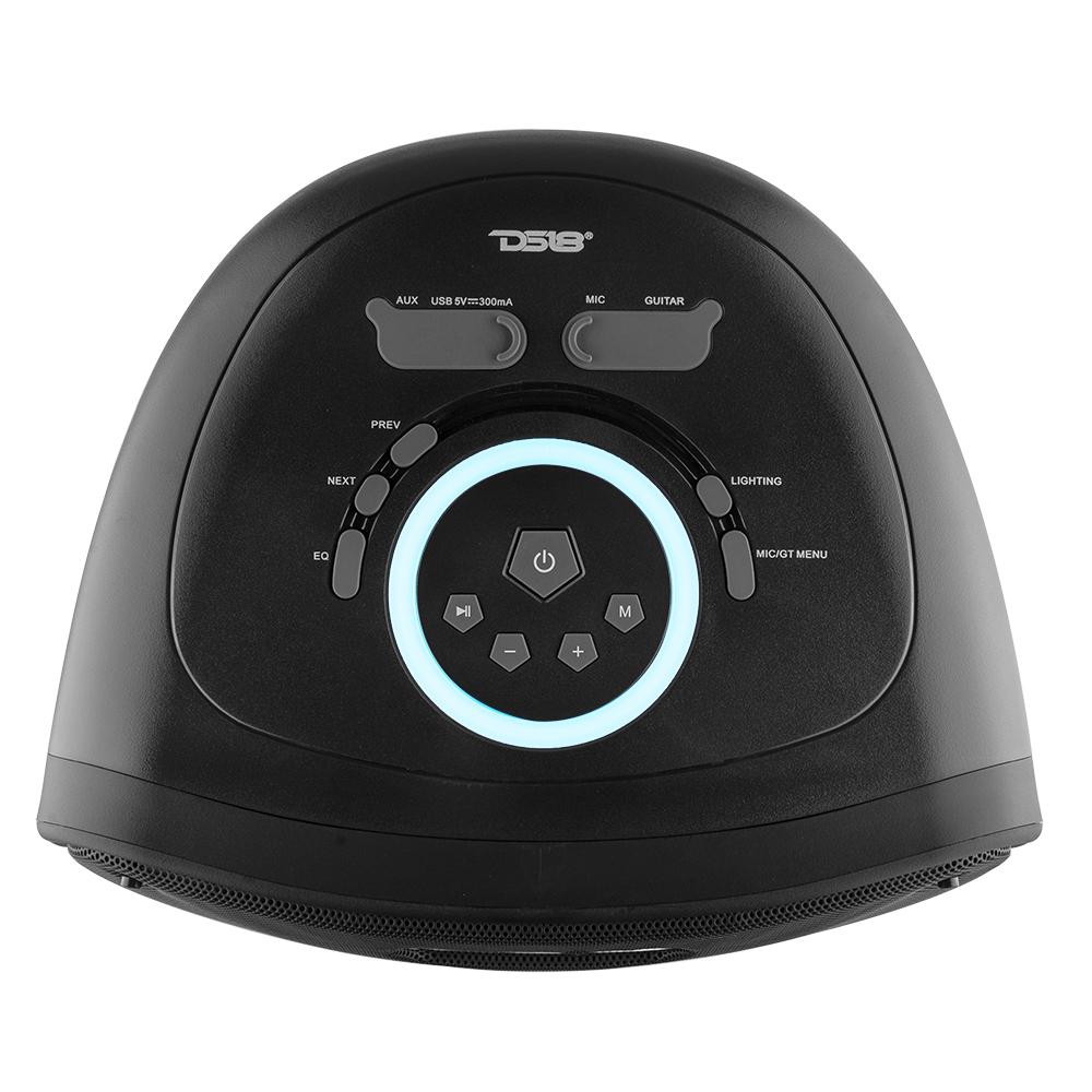 TLV 6.5" Amplified With Battery Self Powered Party Speaker With RGB LED Lights Bluetooth and TWS 200 Watts - Image 4