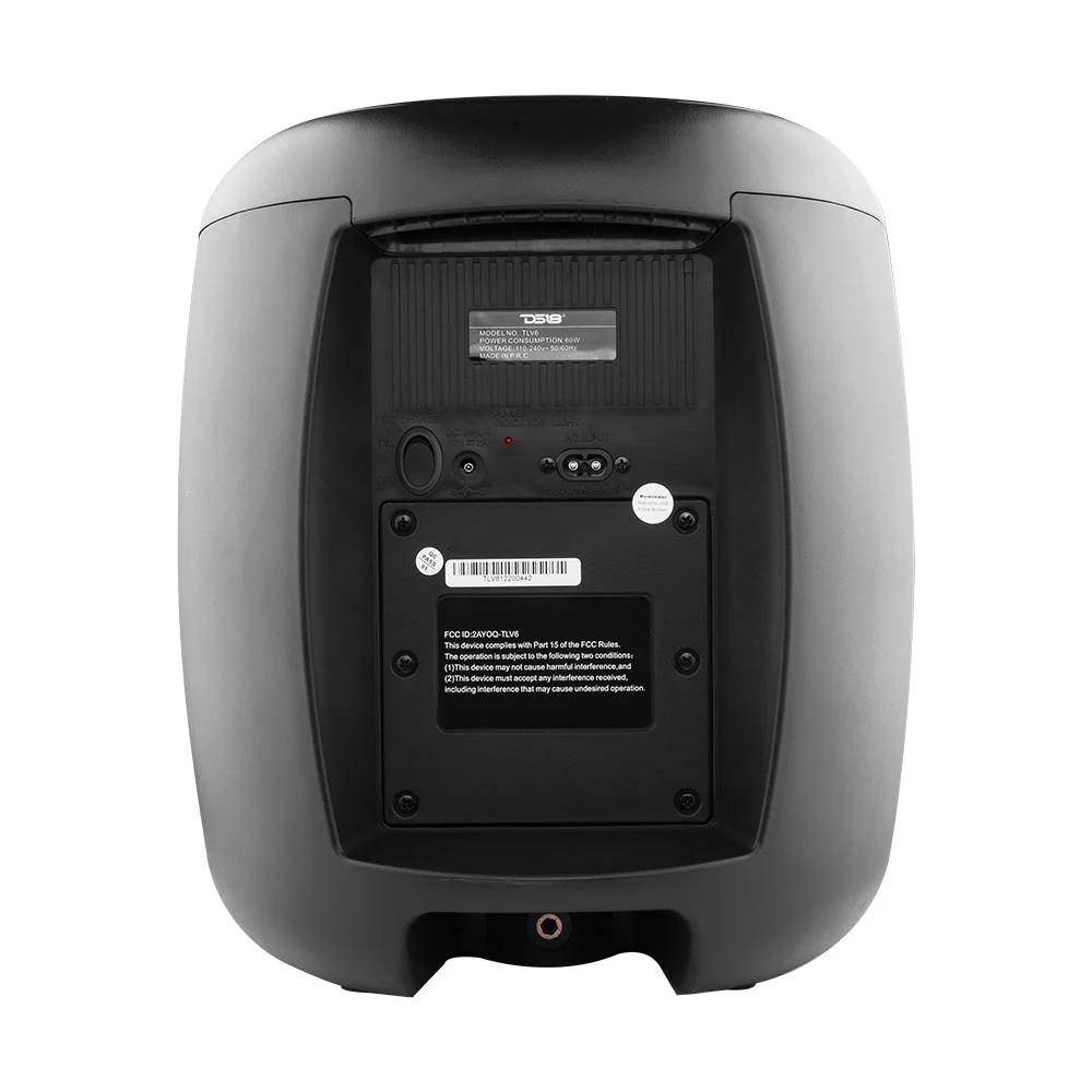 TLV 6.5" Amplified With Battery Self Powered Party Speaker With RGB LED Lights Bluetooth and TWS 200 Watts - Image 5