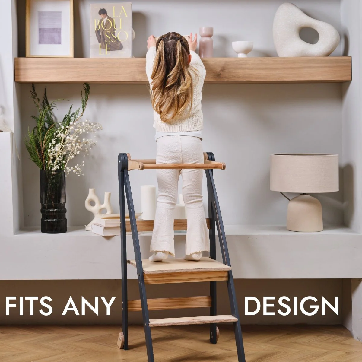 Toddler Learning Tower: Step stool for Kids - Graphite - Image 3