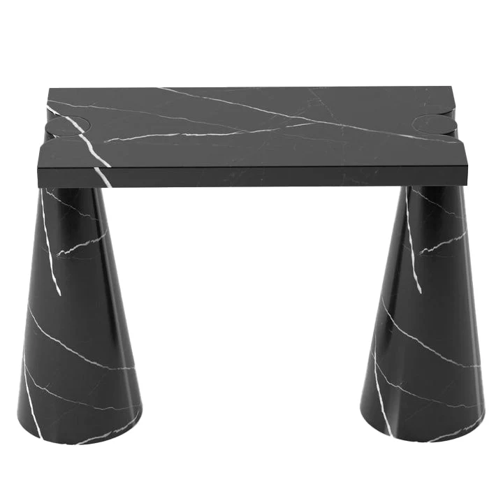 Toros Black Marble Designer Cone Shape Legs Console Polished - Image 3