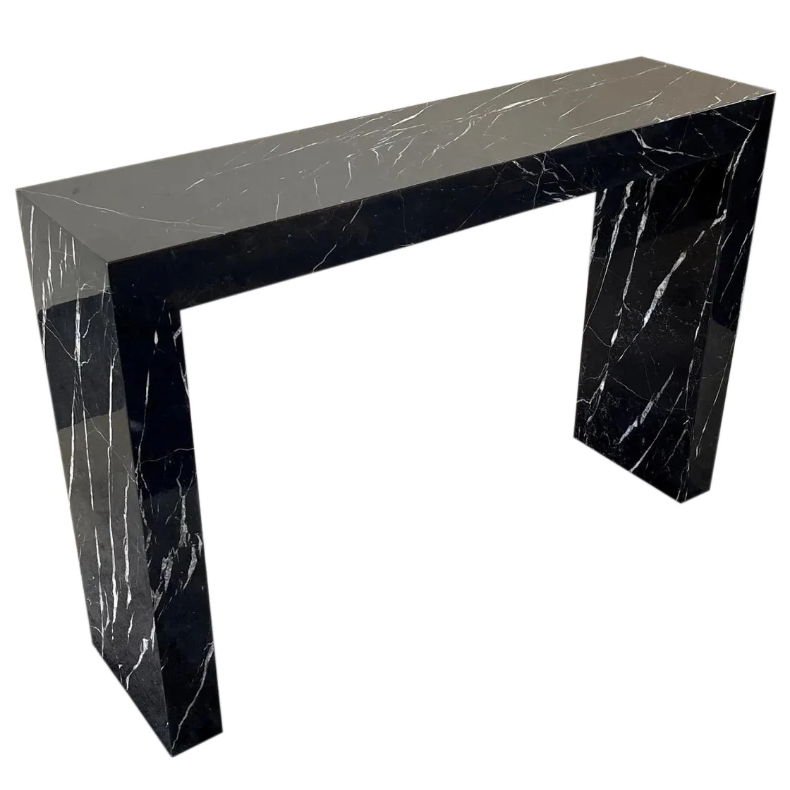 Toros Black Marble Rectangular Console Polished (W)12" (L)40" (H)30" - Image 2