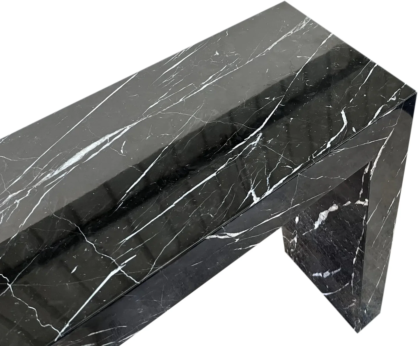 Toros Black Marble Rectangular Console Polished (W)12" (L)40" (H)30" - Image 3