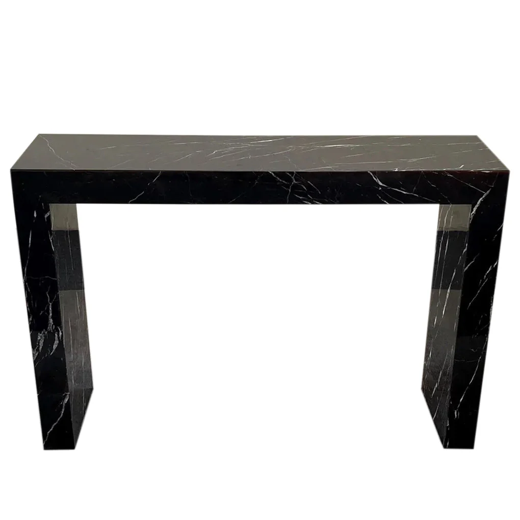 Toros Black Marble Rectangular Console Polished (W)12" (L)40" (H)30" - Image 5