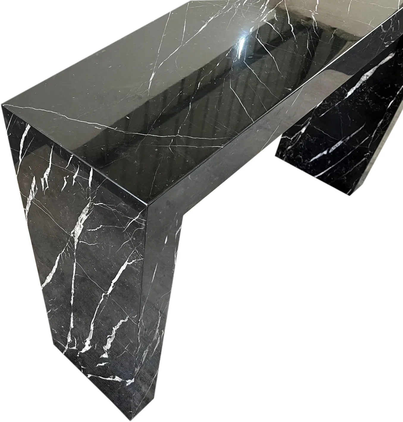 Toros Black Marble Rectangular Console Polished (W)12" (L)40" (H)30" - Image 6