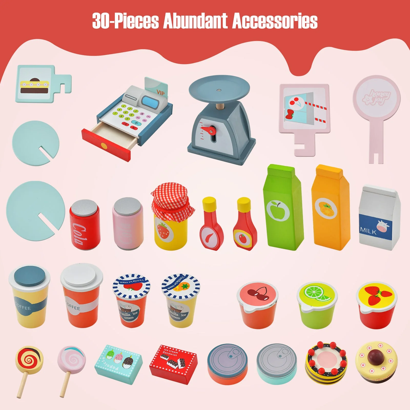 Toy Cart Play Set with POS Machine and Lovely Scale - Image 6