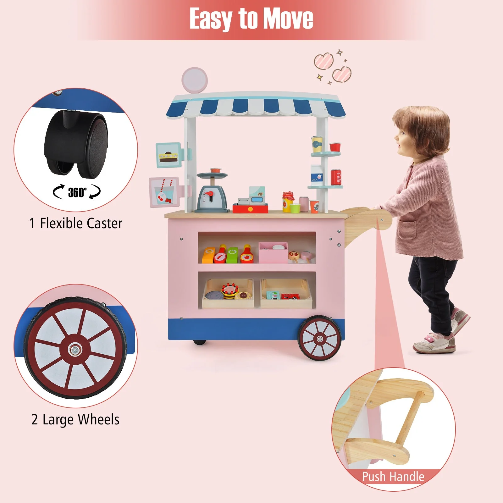 Toy Cart Play Set with POS Machine and Lovely Scale - Image 7