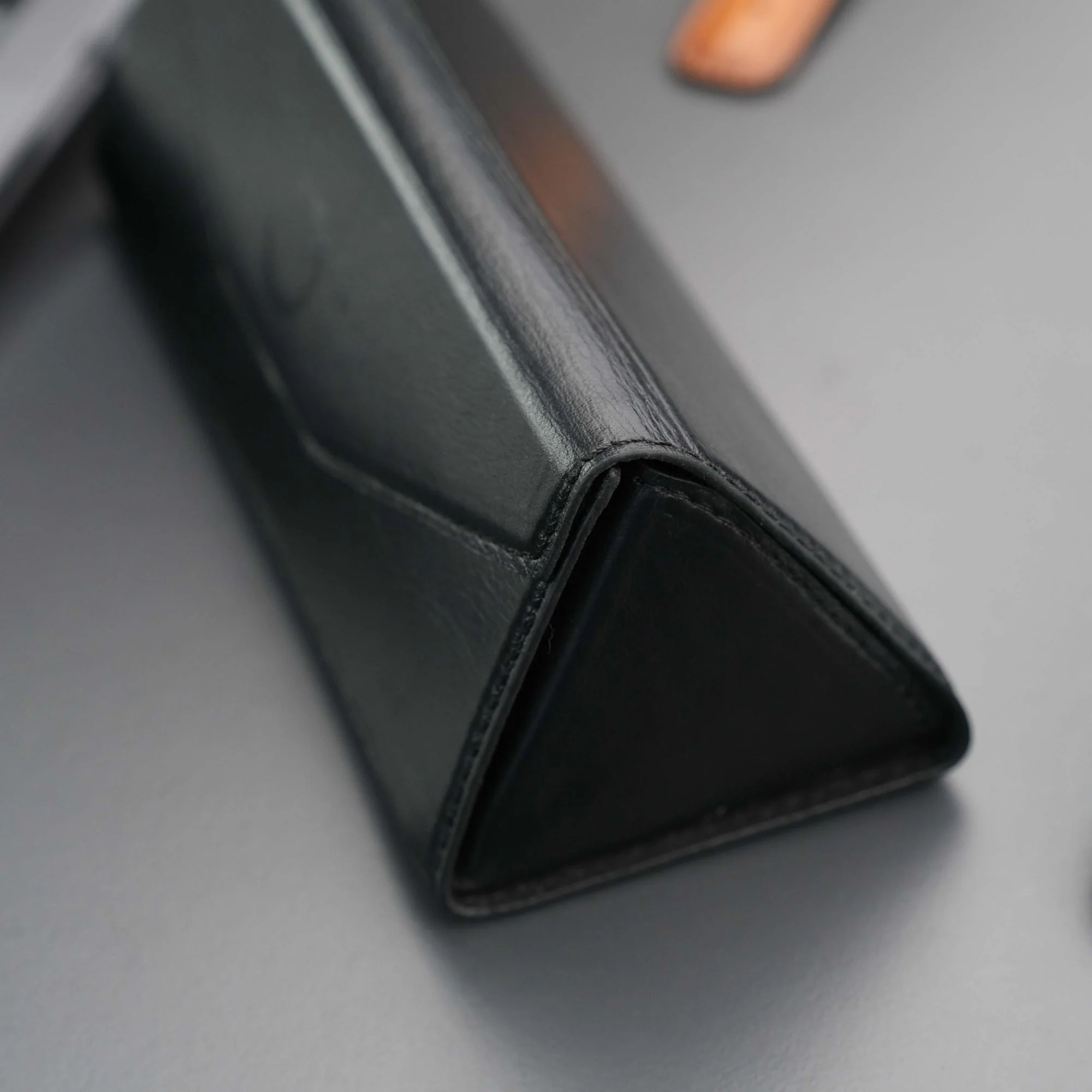 Triangle Leather Glasses Case – Vintage Eyewear Holder - Image 71