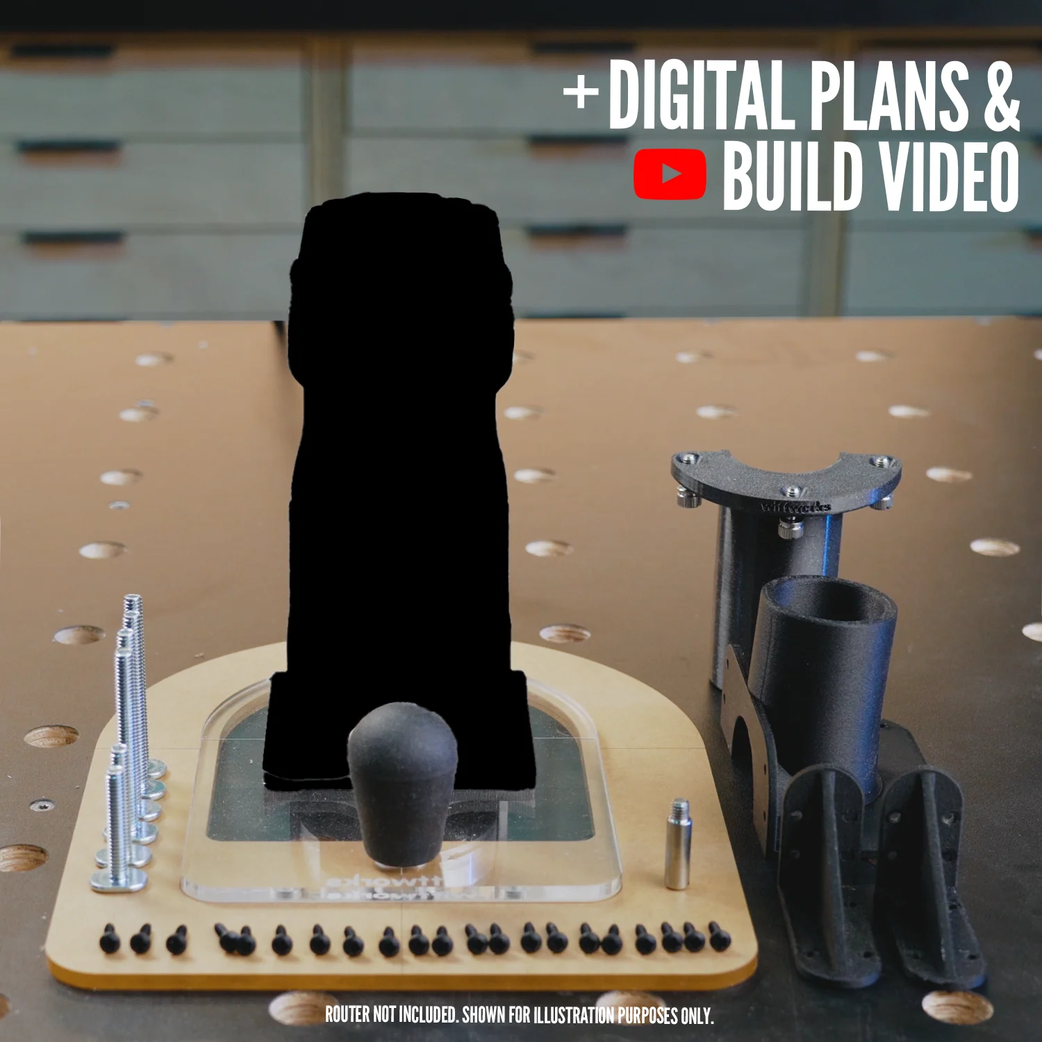 Trim Router Base DRILL YOUR OWN - Image 2