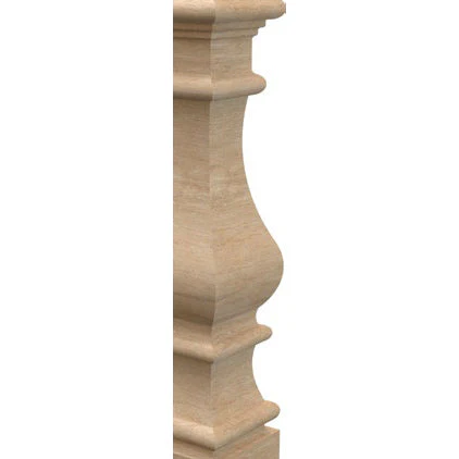 Troia Light Travertine Balustrade Hand-carved from Solid Travertine Block (SET of 4) - Image 2