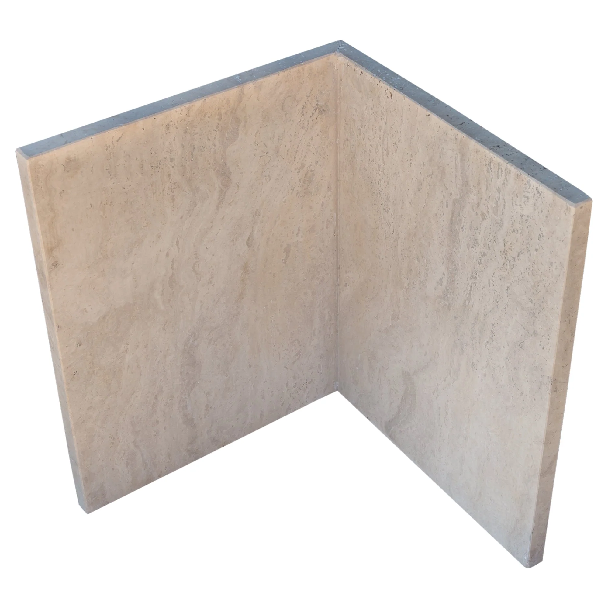 Troia Light Travertine Oval Shape Coffee Table Filled and Polished (W)24" (L)48" (H)16" - Image 8