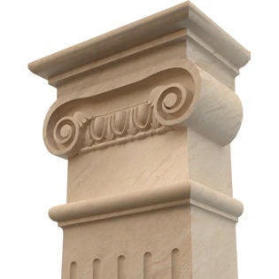 Troia Light Travertine Rectangular Italian Hand-carved Column (W)16" (L)16" (H)111" - Image 3