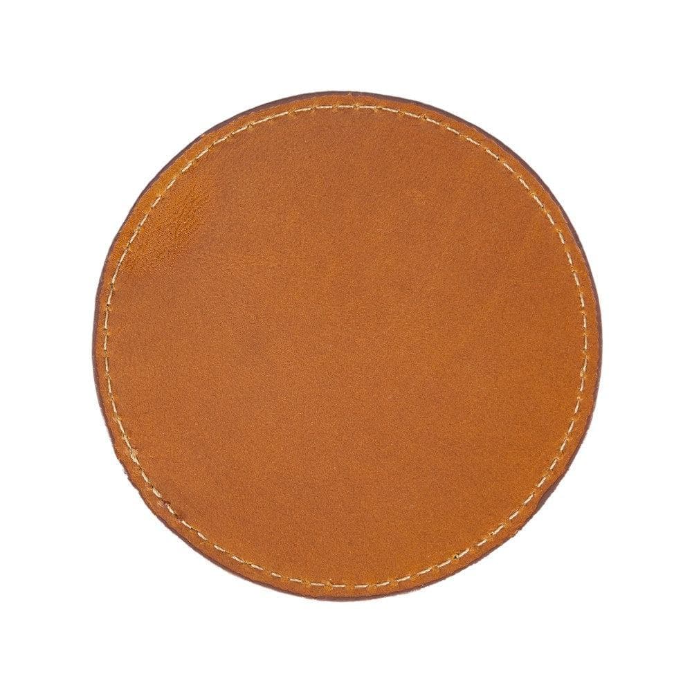 Tucson Genuine Leather Coaster Set of 5 with Holder - Premium Cup Coasters - Image 4