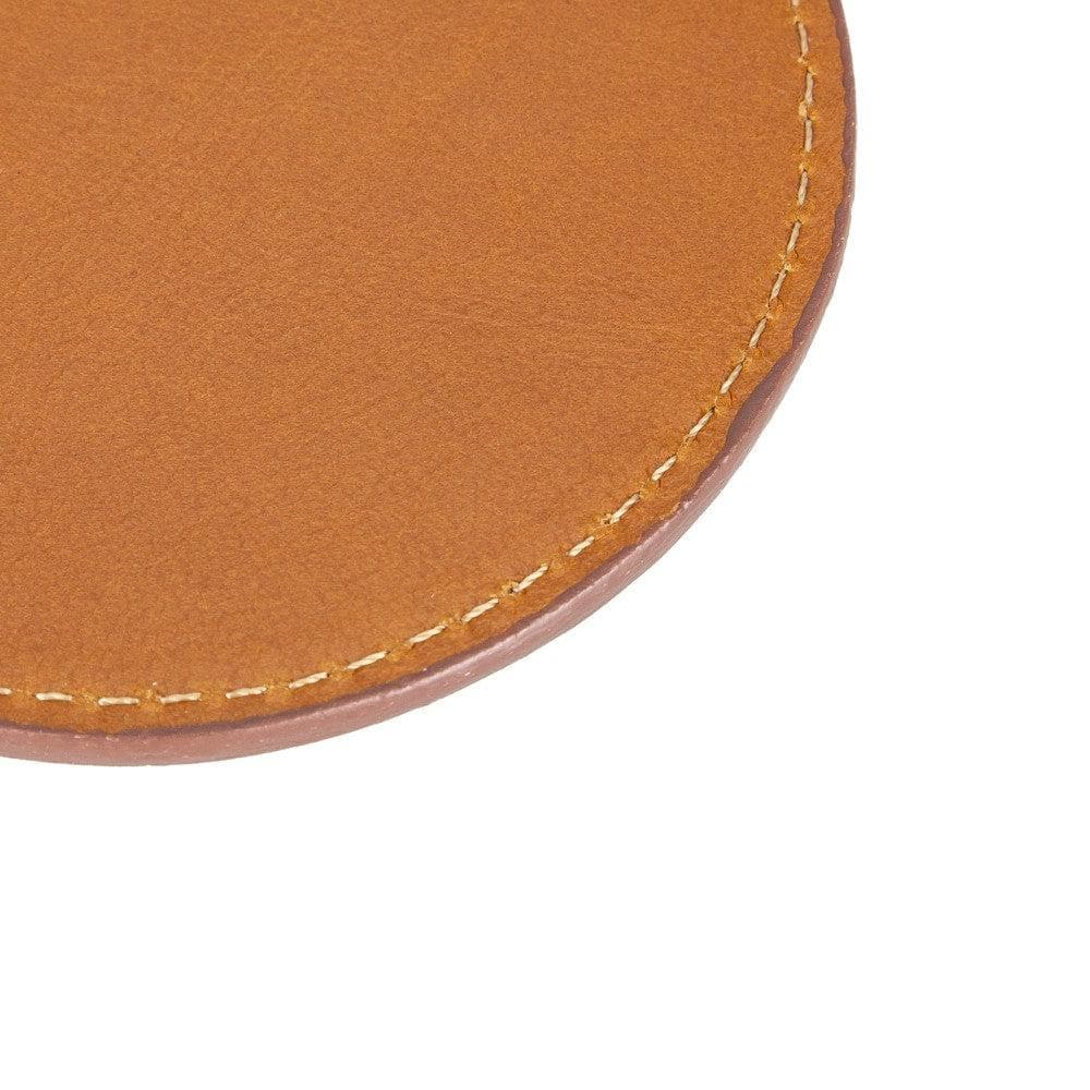 Tucson Genuine Leather Coaster Set of 5 with Holder - Premium Cup Coasters - Image 5