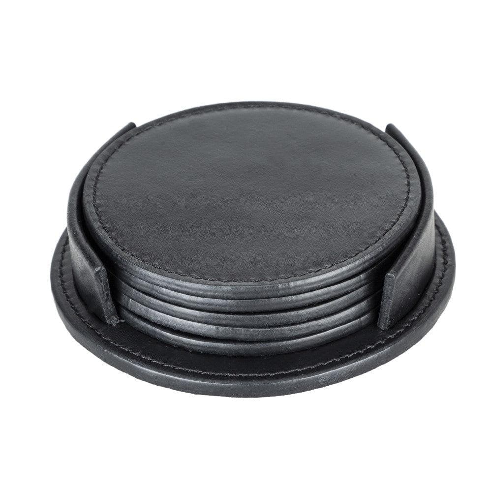 Tucson Genuine Leather Coaster Set of 5 with Holder - Premium Cup Coasters - Image 6