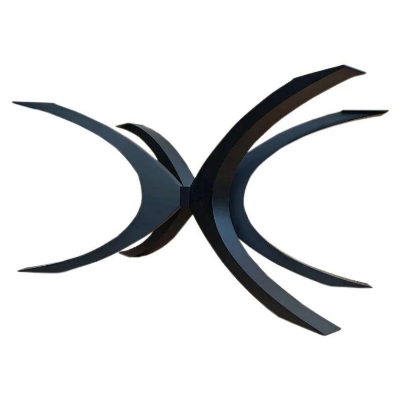 Unique Shape Metal Table Base/Legs Matte Black - Image 2