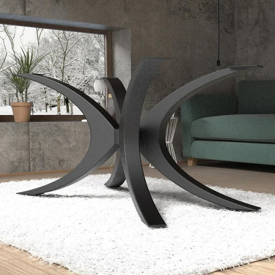 Unique Shape Metal Table Base/Legs Matte Black - Image 3