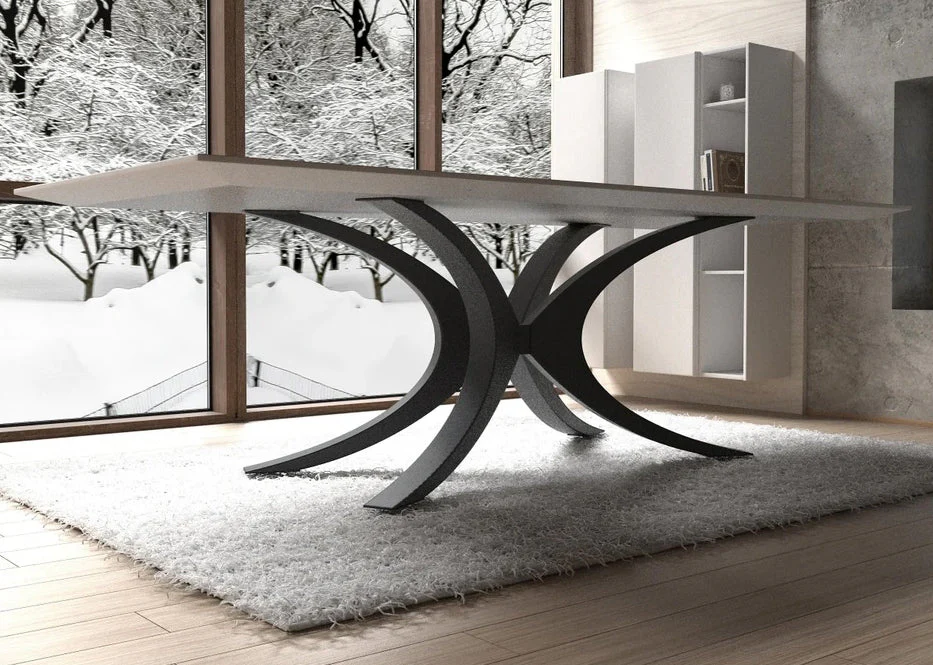 Unique Shape Metal Table Base/Legs Matte Black - Image 5