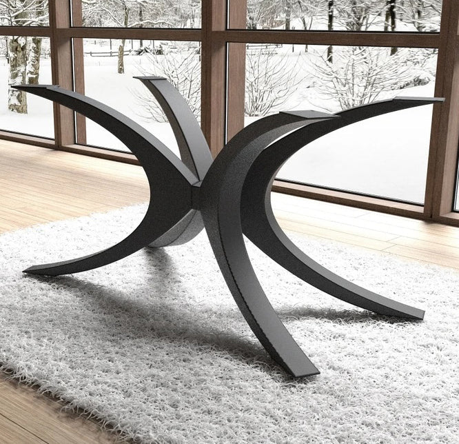 Unique Shape Metal Table Base/Legs Matte Black - Image 6