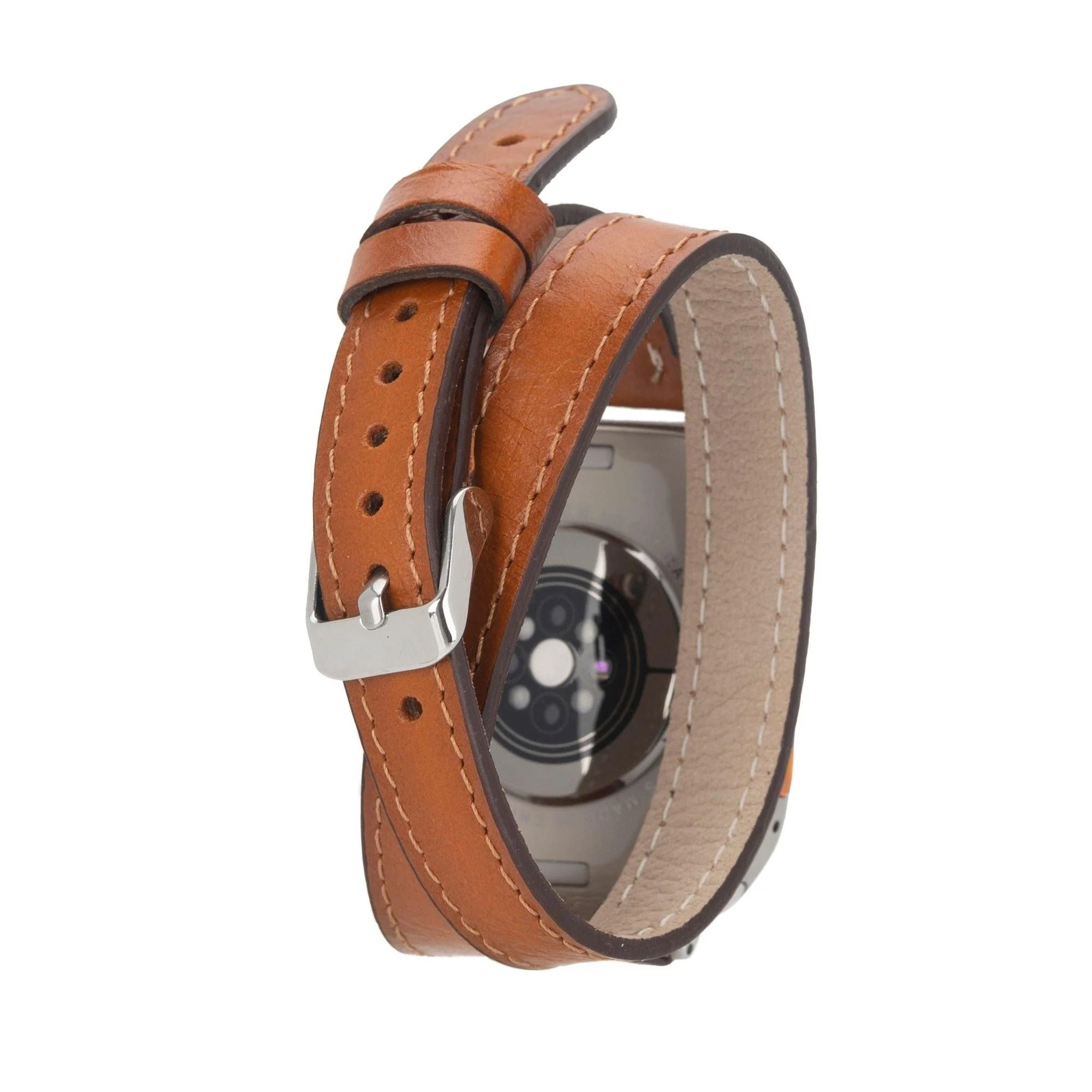 Vail Double Tour Leather Bands for Apple Watch 9, Ultra 2 and SE - Image 2