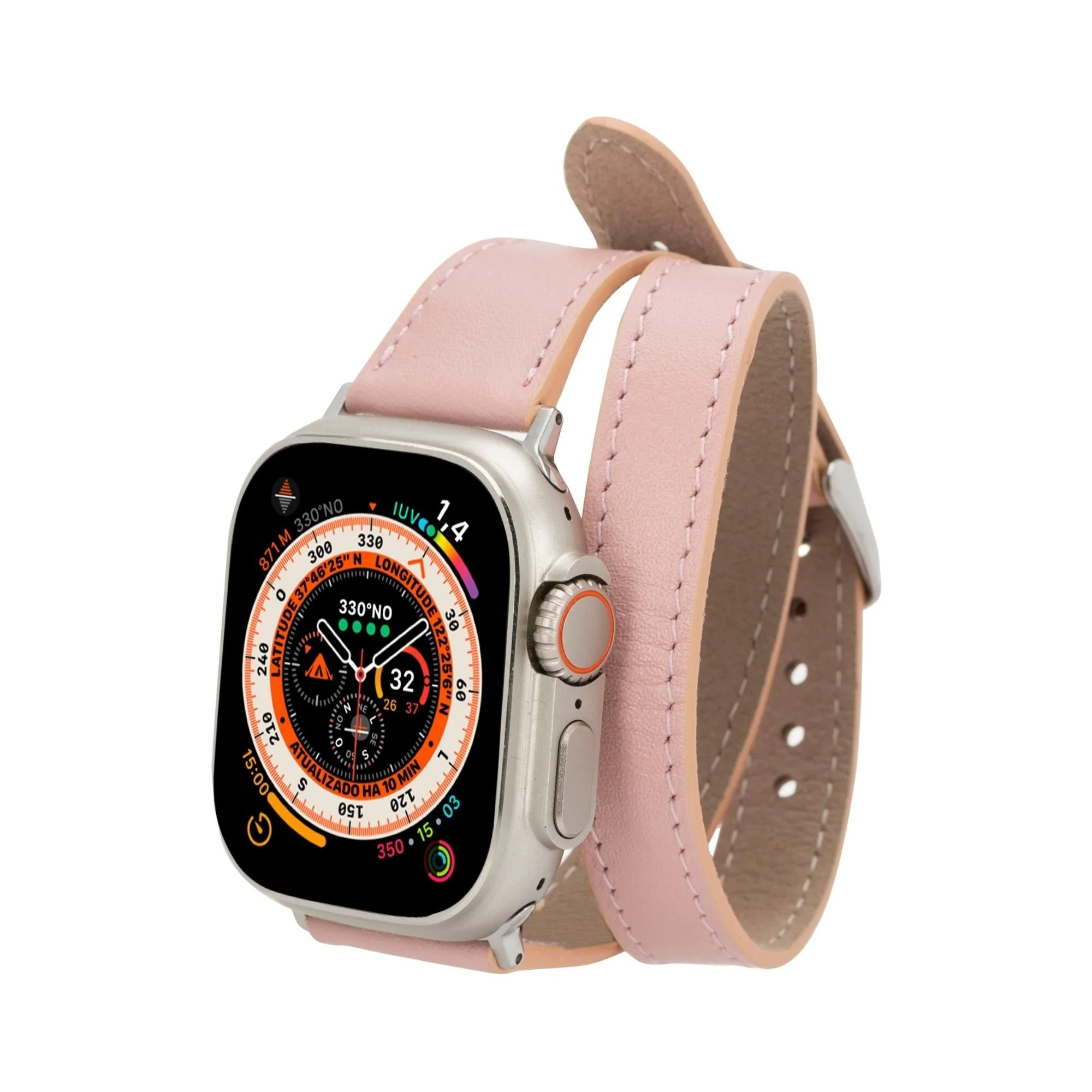 Vail Double Tour Leather Bands for Apple Watch 9, Ultra 2 and SE - Image 5