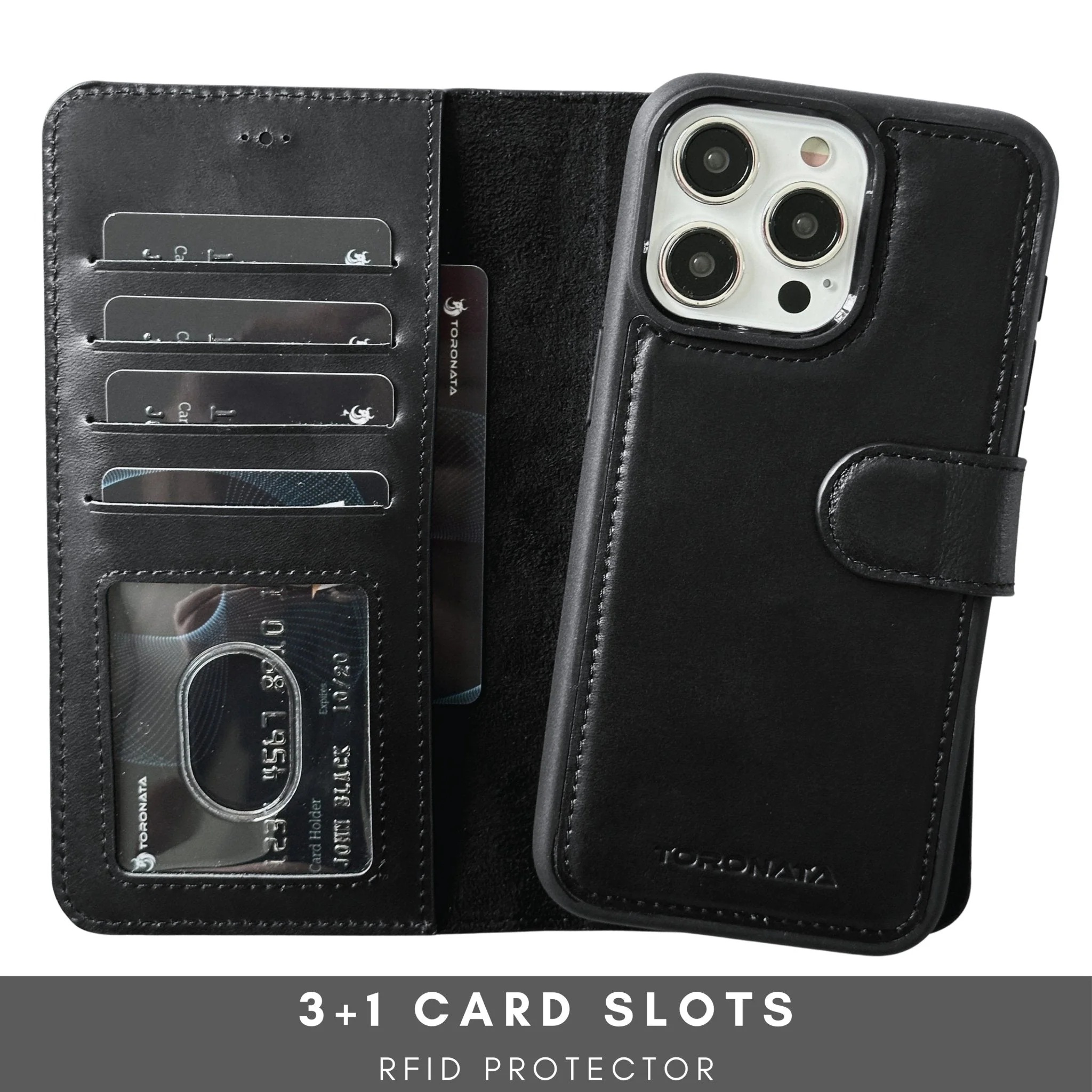 Vegas Premium Leather iPhone 15 Plus Wallet Case with MagSafe | Detachable RFID Blocking Luxury Wallet - Image 12