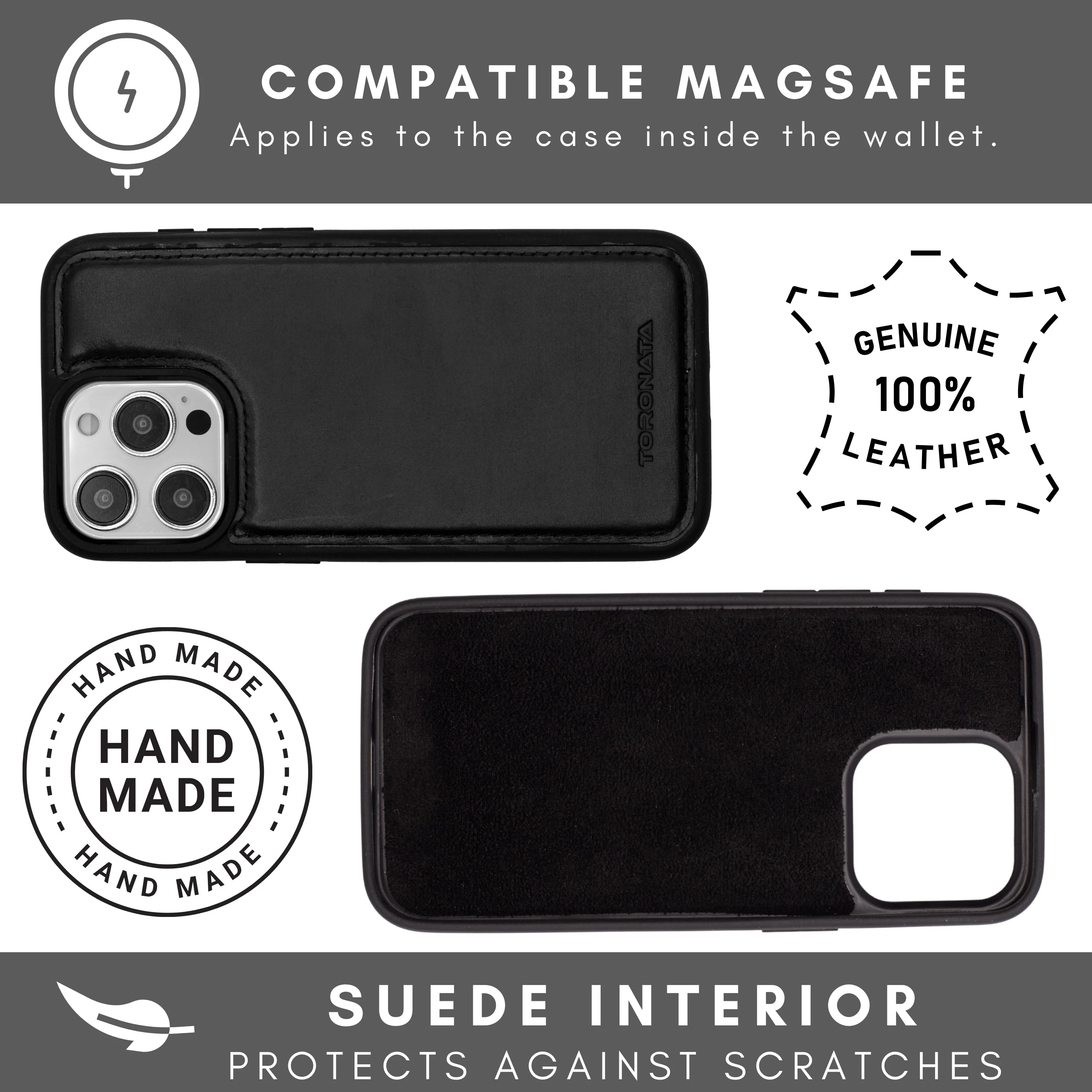 Vegas Premium Leather iPhone 15 Plus Wallet Case with MagSafe | Detachable RFID Blocking Luxury Wallet - Image 13