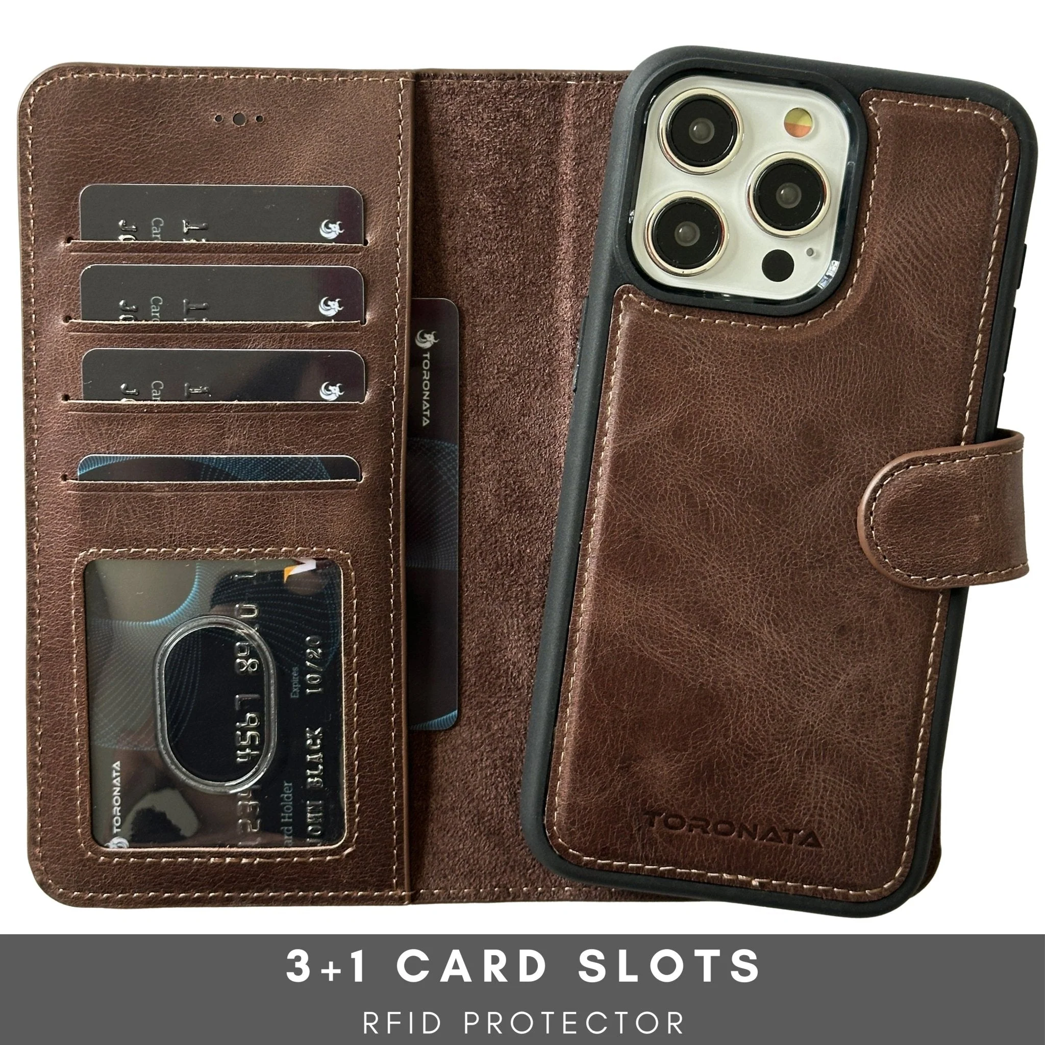 Vegas Premium Leather iPhone 15 Plus Wallet Case with MagSafe | Detachable RFID Blocking Luxury Wallet - Image 30