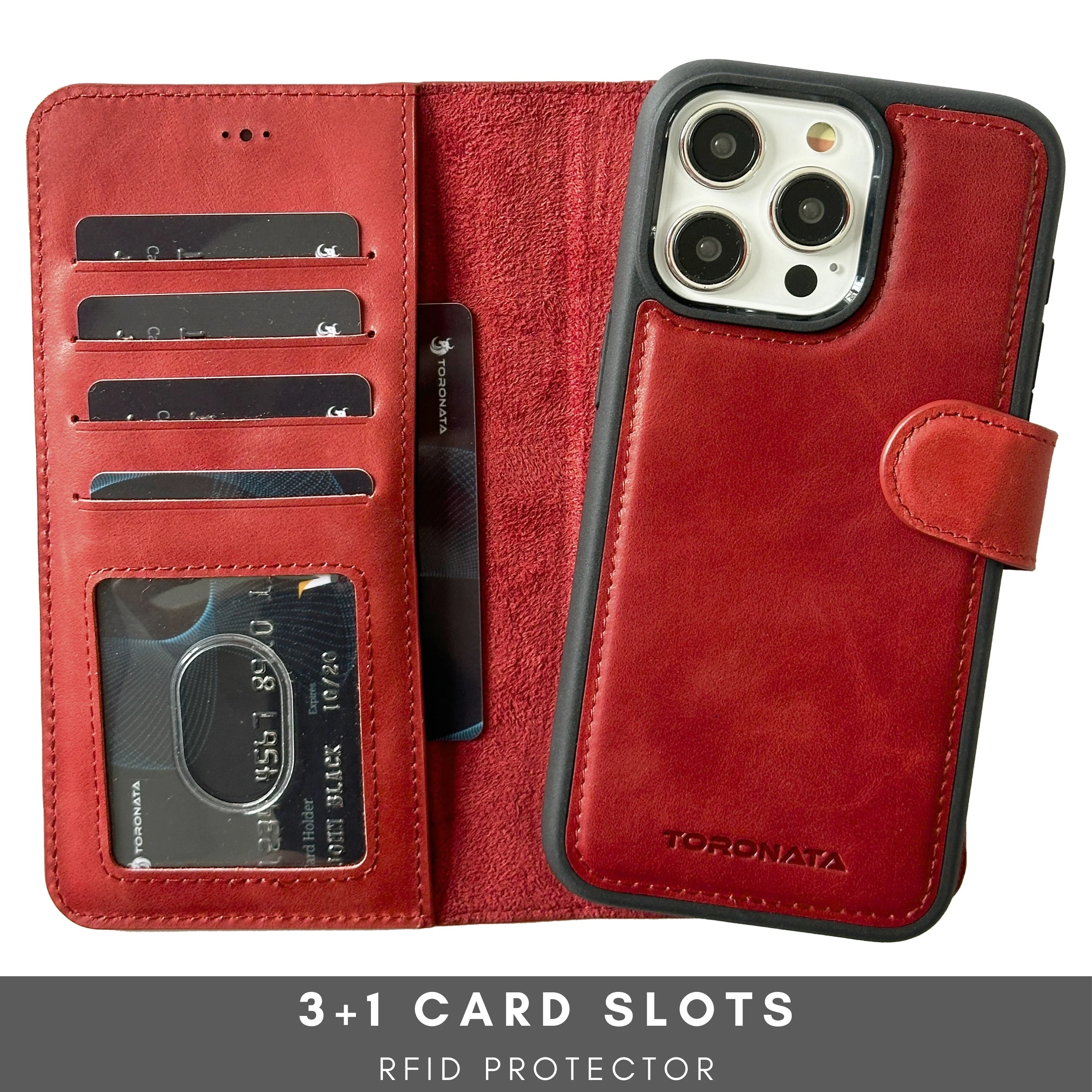 Vegas Premium Leather iPhone 15 Plus Wallet Case with MagSafe | Detachable RFID Blocking Luxury Wallet - Image 39