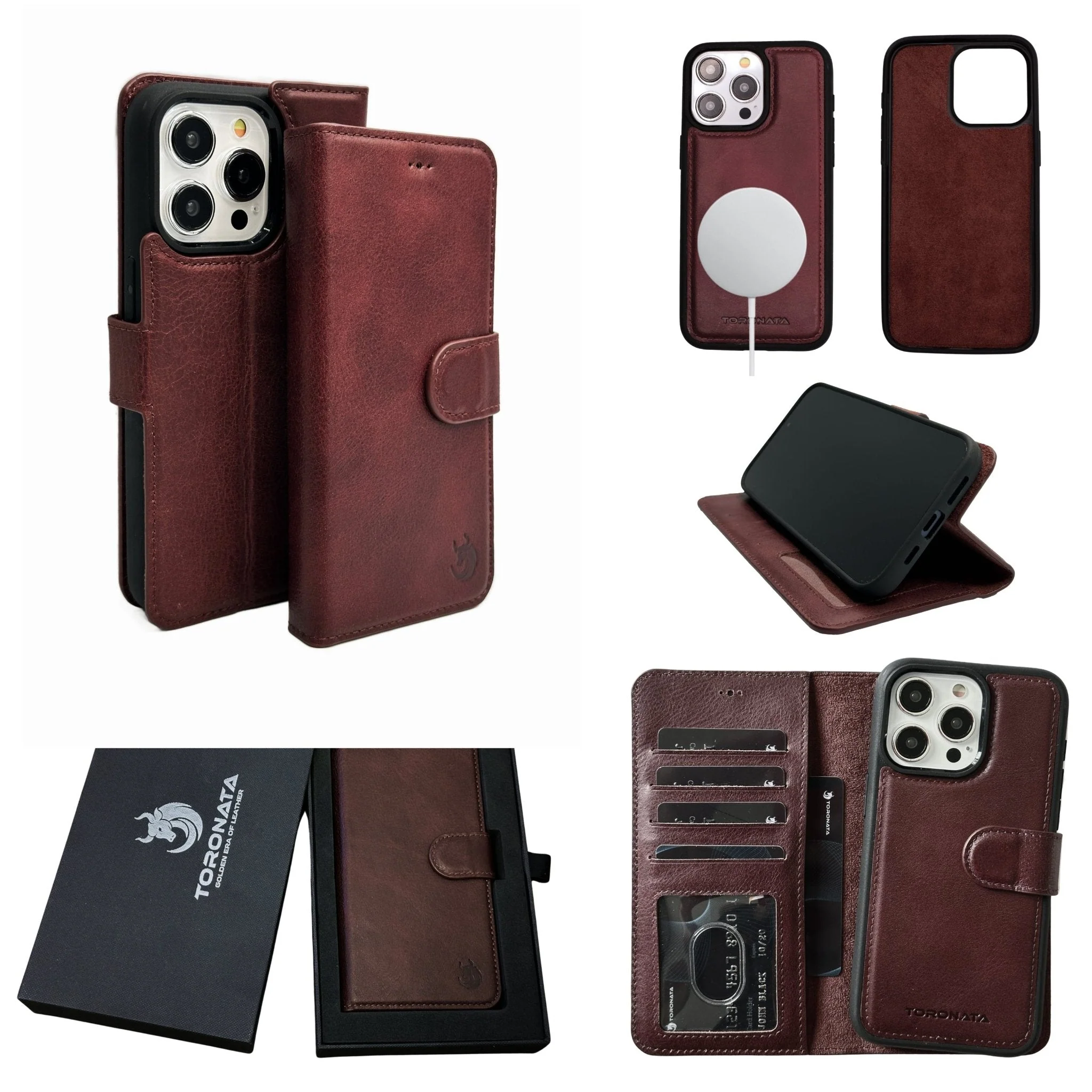 Vegas Premium Leather iPhone 15 Plus Wallet Case with MagSafe | Detachable RFID Blocking Luxury Wallet - Image 46