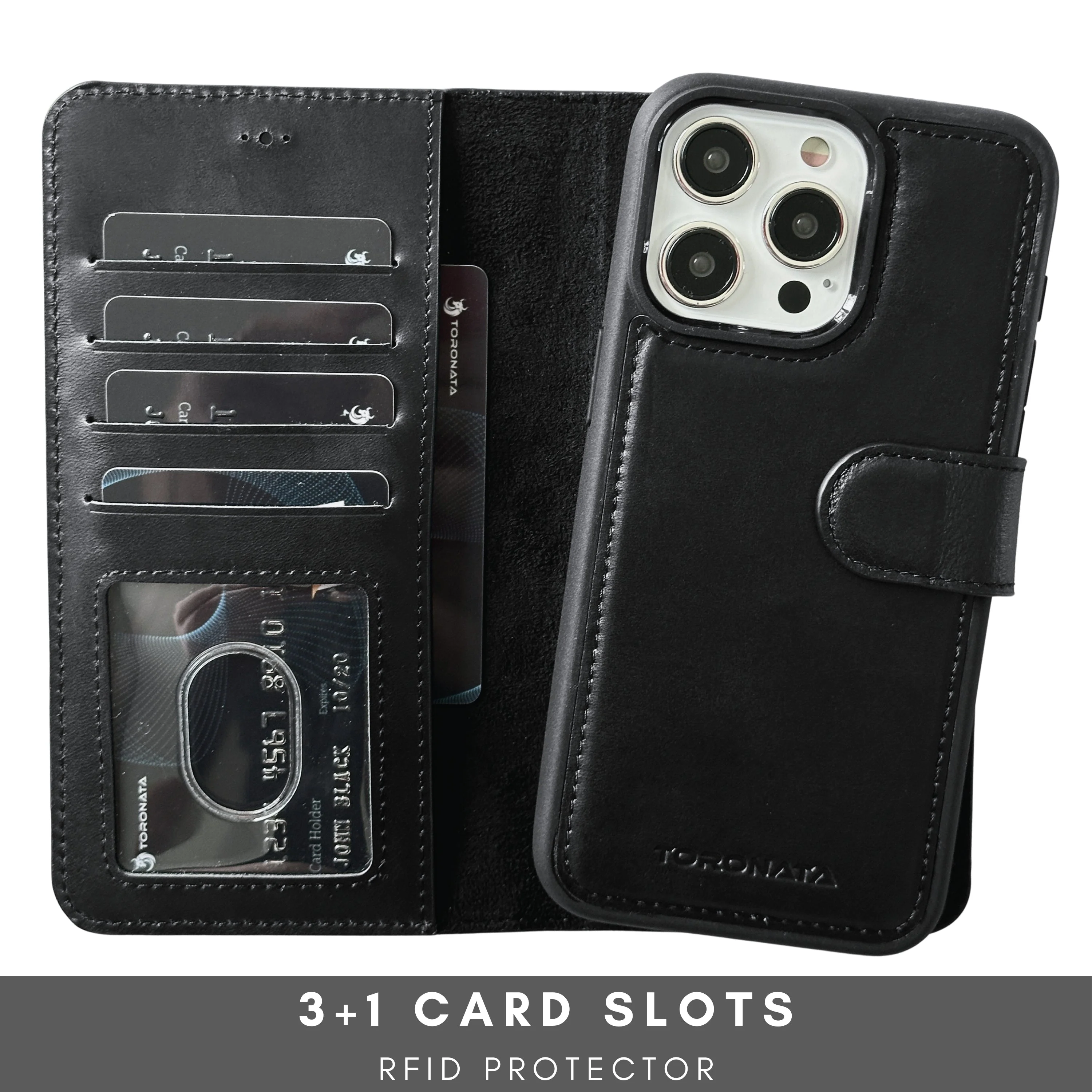 Vegas Premium Leather iPhone 15 Pro Max Wallet Case with MagSafe | Detachable RFID Blocking Luxury Wallet - Image 12