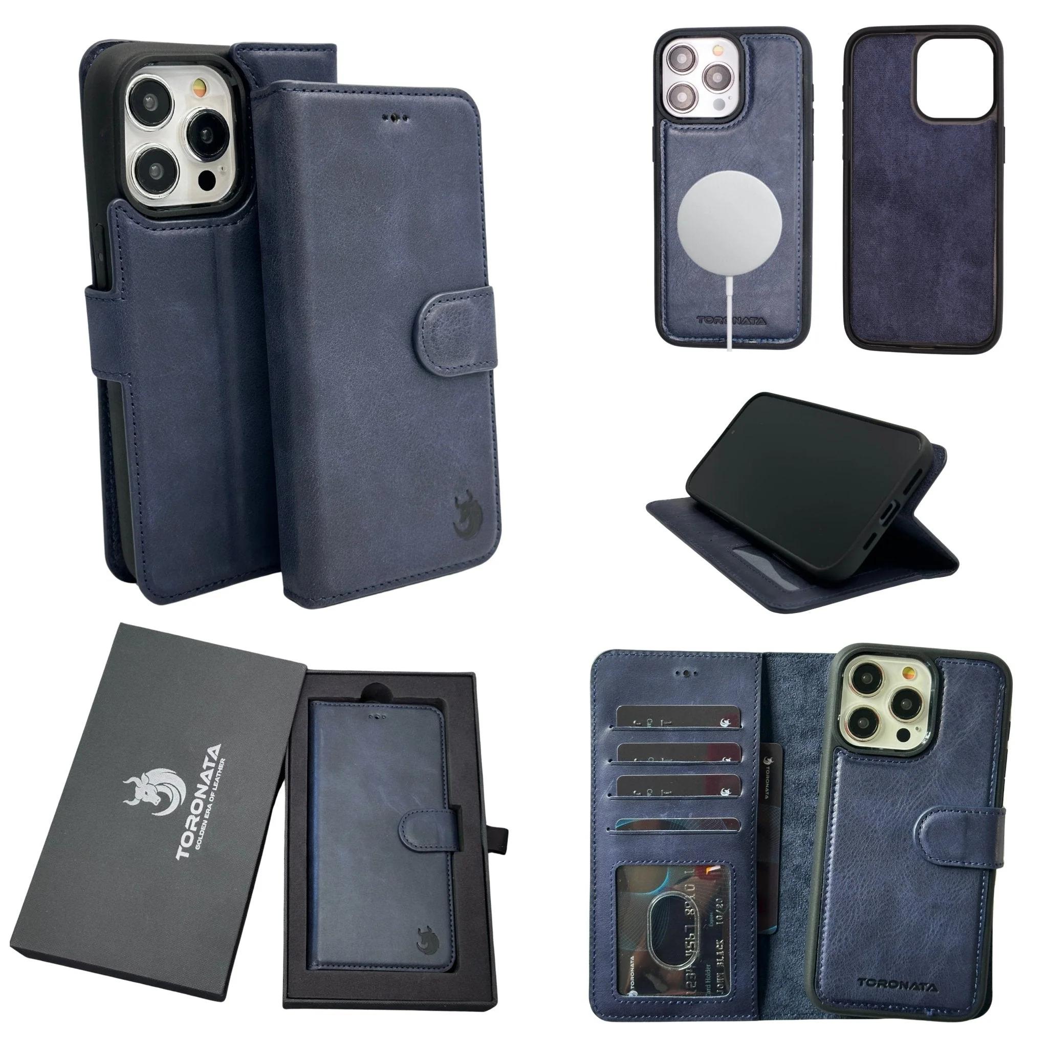 Vegas Premium Leather iPhone 15 Pro Wallet Case with MagSafe | Detachable RFID Blocking Luxury Wallet - Image 19