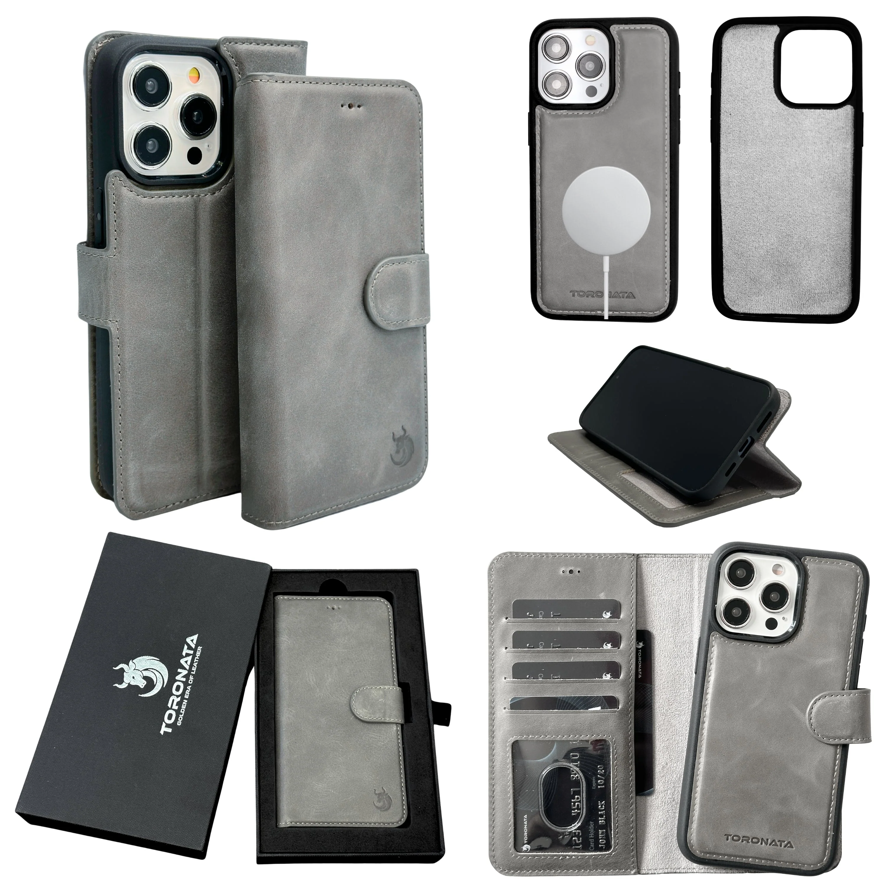 Vegas Premium Leather iPhone 15 Pro Wallet Case with MagSafe | Detachable RFID Blocking Luxury Wallet - Image 56