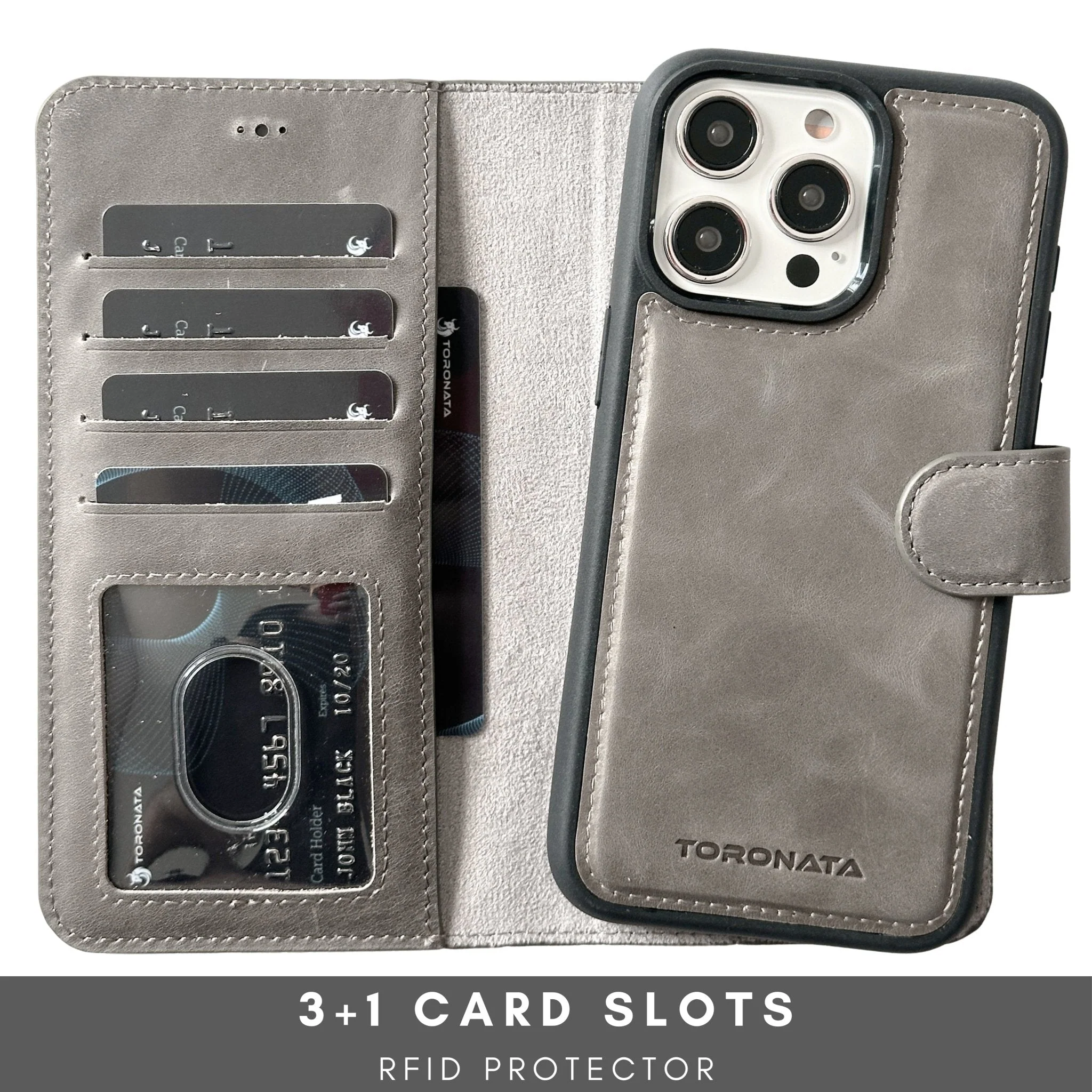 Vegas Premium Leather iPhone 15 Pro Wallet Case with MagSafe | Detachable RFID Blocking Luxury Wallet - Image 58