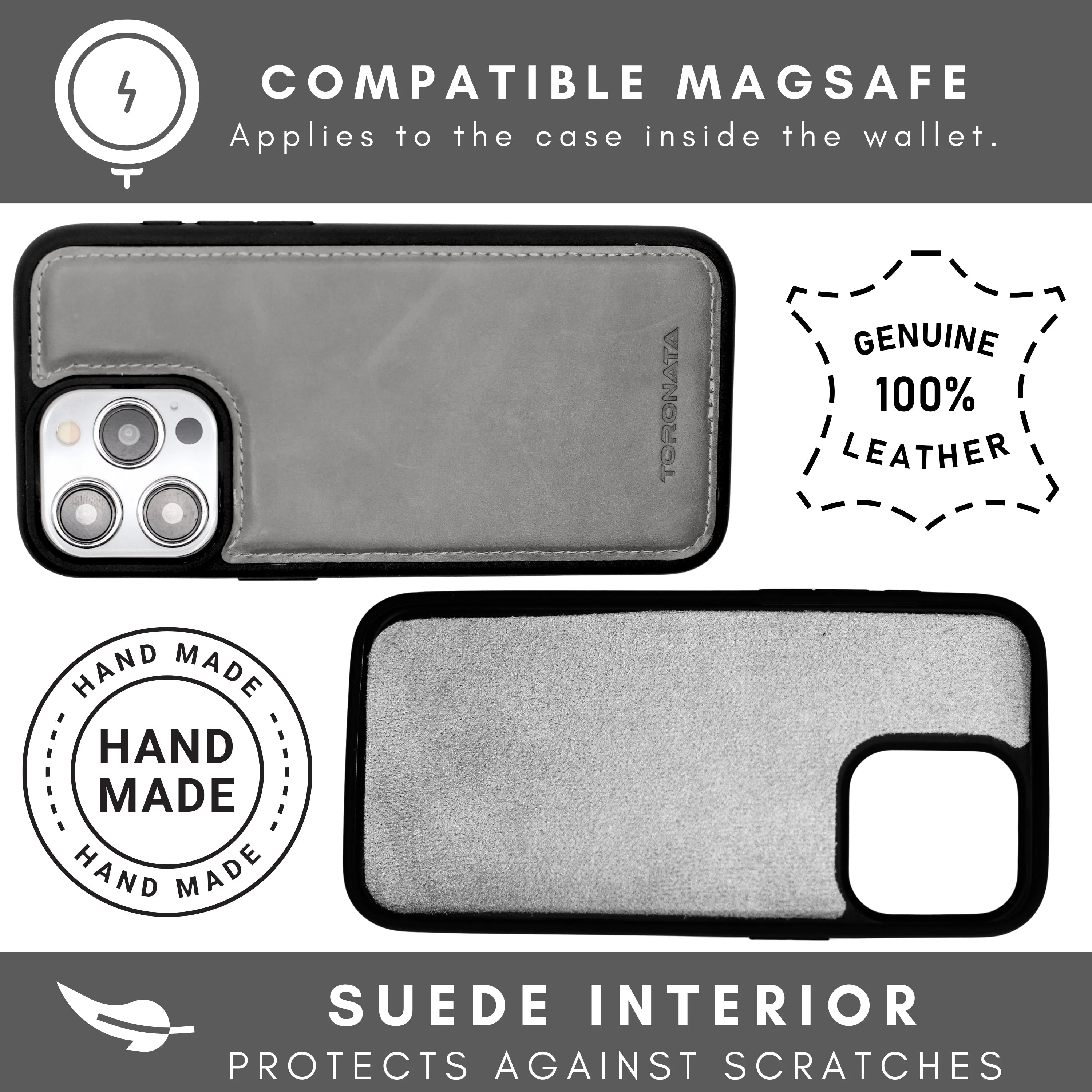 Vegas Premium Leather iPhone 15 Pro Wallet Case with MagSafe | Detachable RFID Blocking Luxury Wallet - Image 59