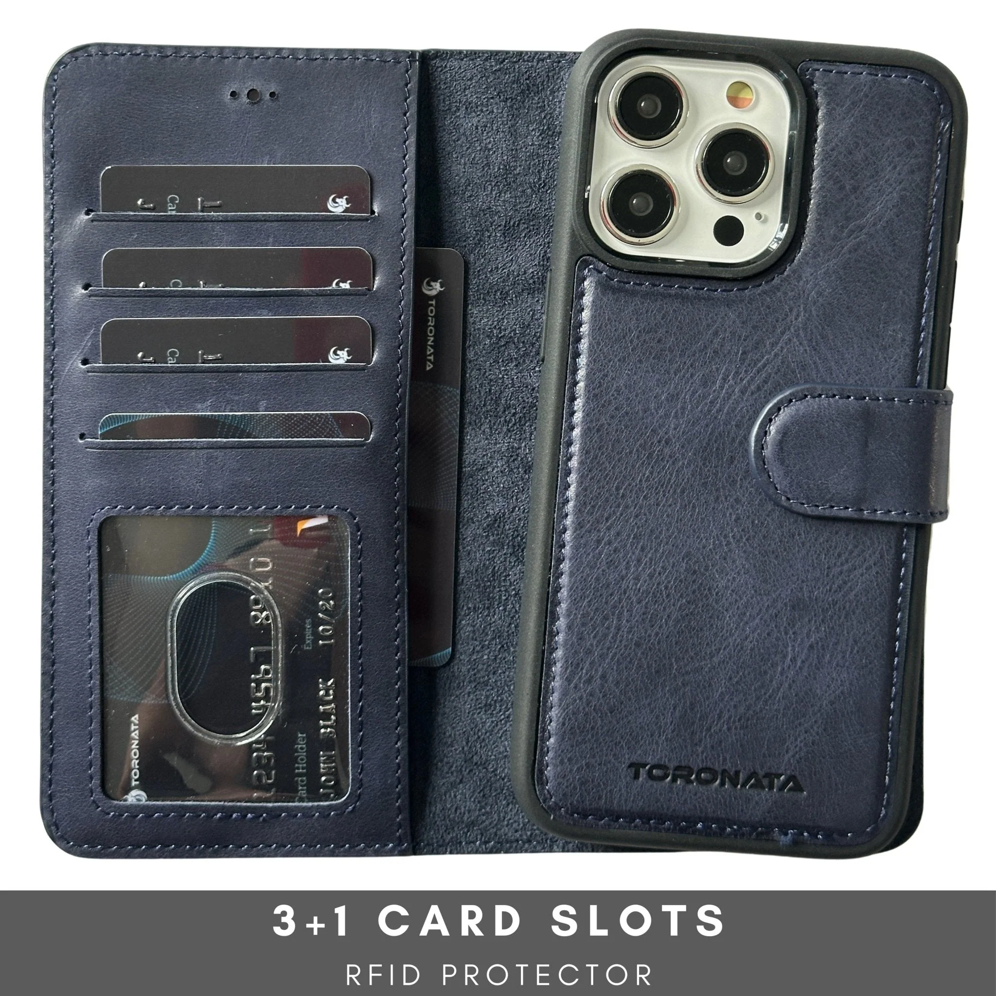 Vegas Premium Leather iPhone 15 Wallet Case with MagSafe | Detachable RFID Blocking Luxury Wallet - Image 21