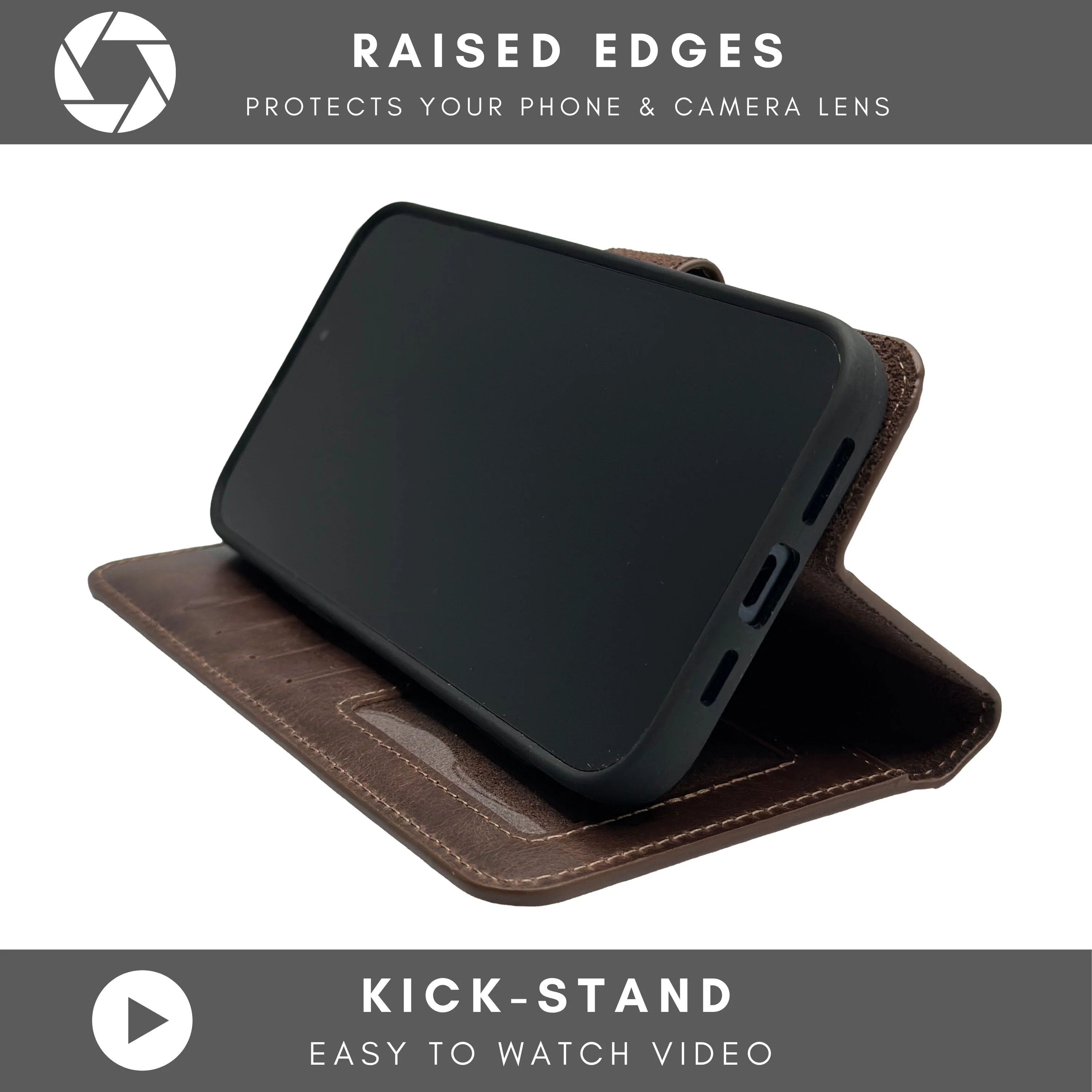 Vegas Premium Leather iPhone 15 Wallet Case with MagSafe | Detachable RFID Blocking Luxury Wallet - Image 31