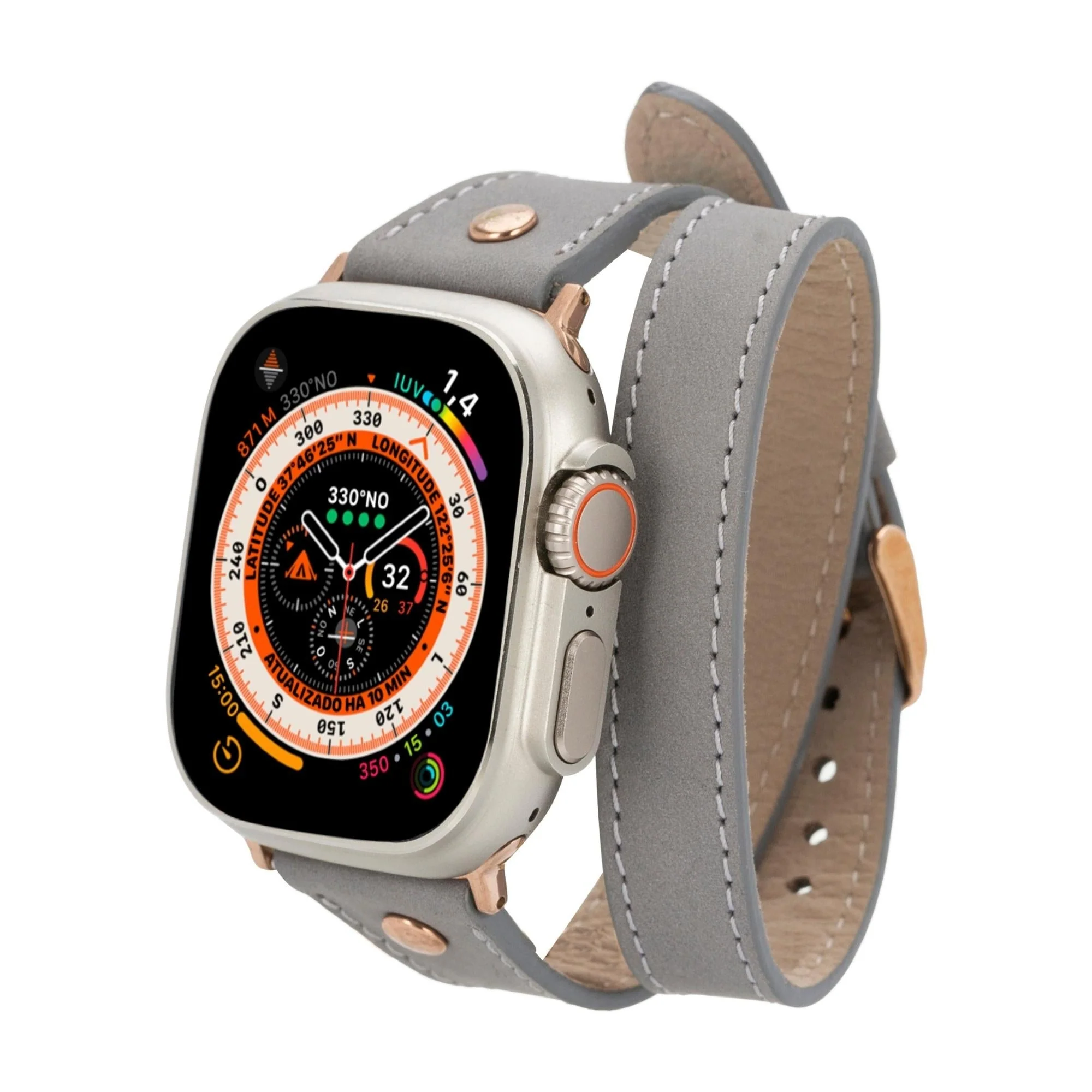 Vernon Double Tour Leather Bands for Apple Watch 9, Ultra 2 and SE - Image 13