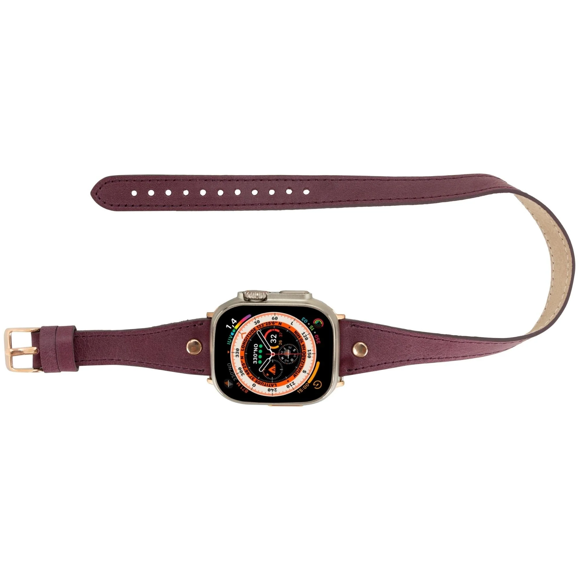 Vernon Double Tour Leather Bands for Apple Watch 9, Ultra 2 and SE - Image 35