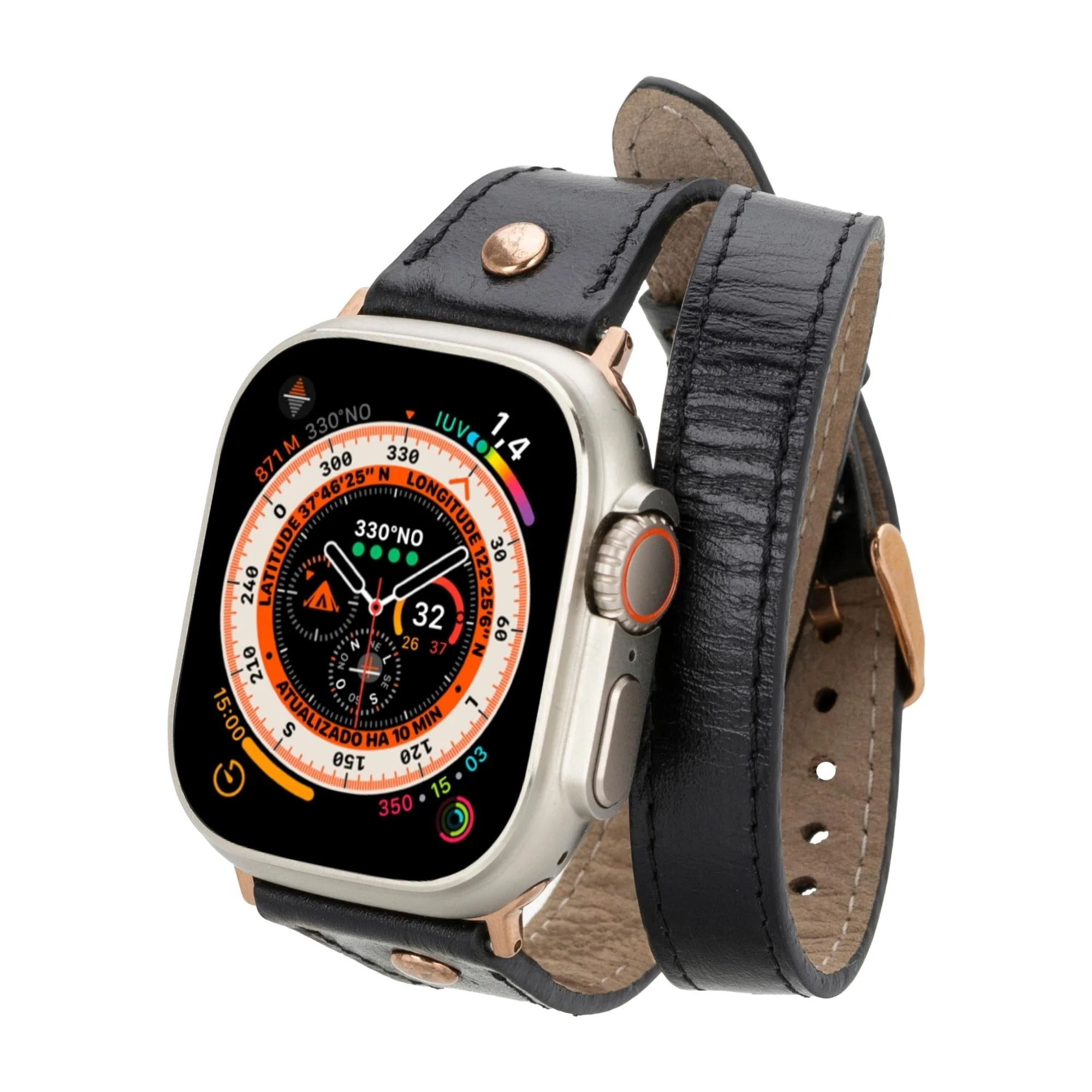 Vernon Double Tour Leather Bands for Apple Watch 9, Ultra 2 and SE - Image 5