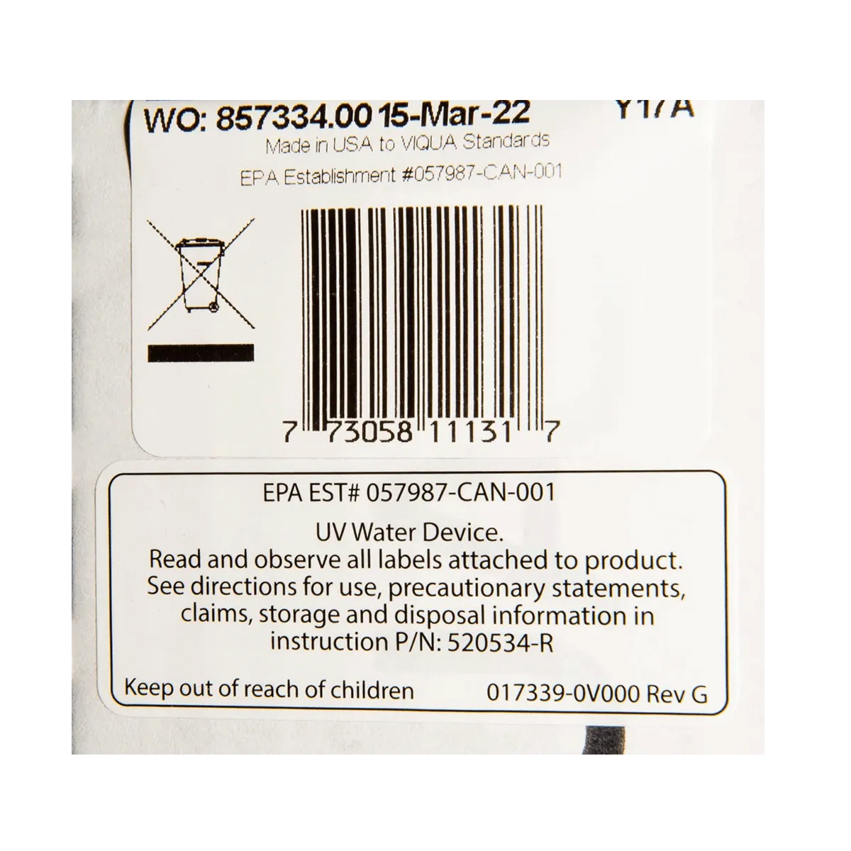 Viqua QL-200 Lamp and Sleeve Bundle VH200 System - Image 3