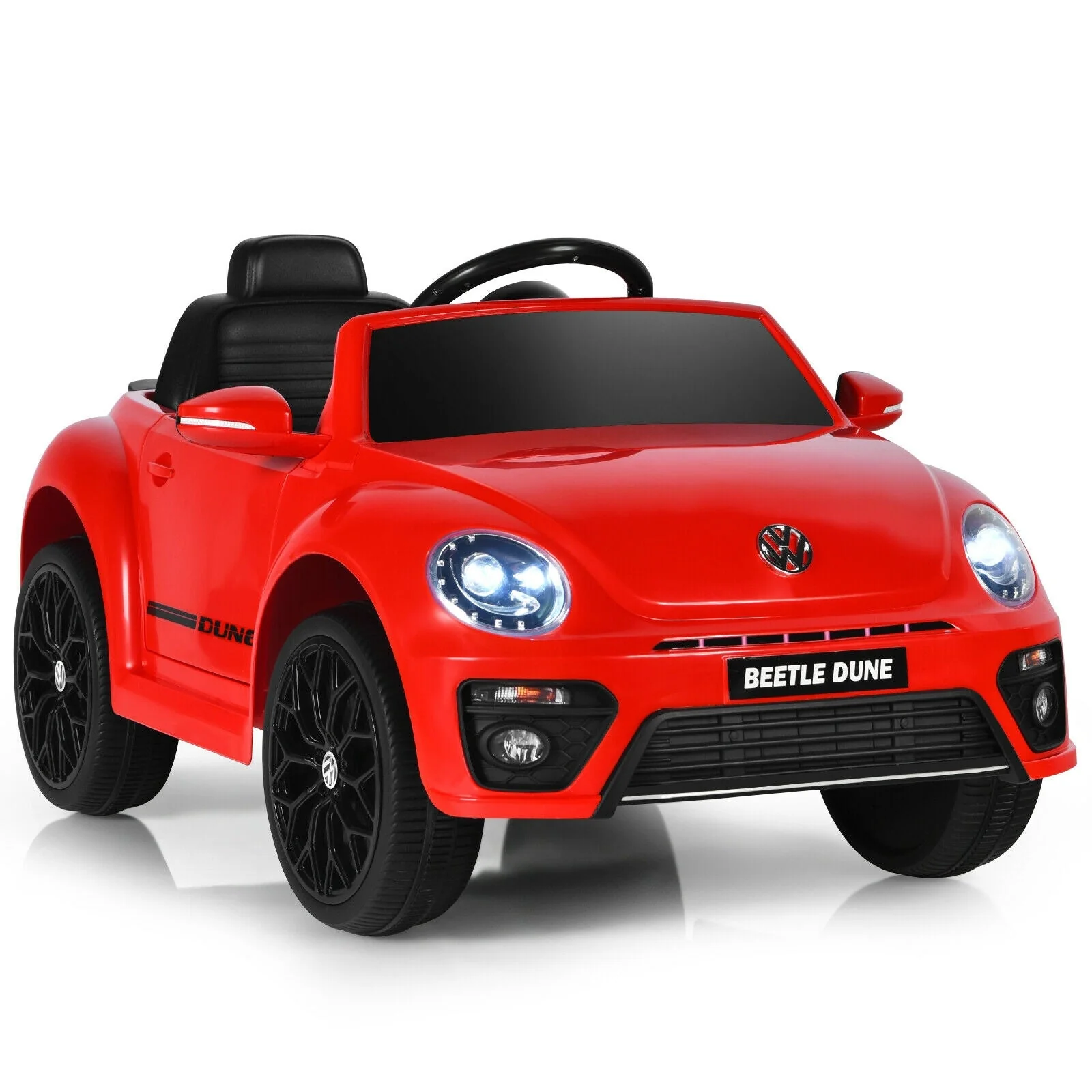 Volkswagen Beetle Kids Electric Ride On Car with Remote Control-Red - Image 3