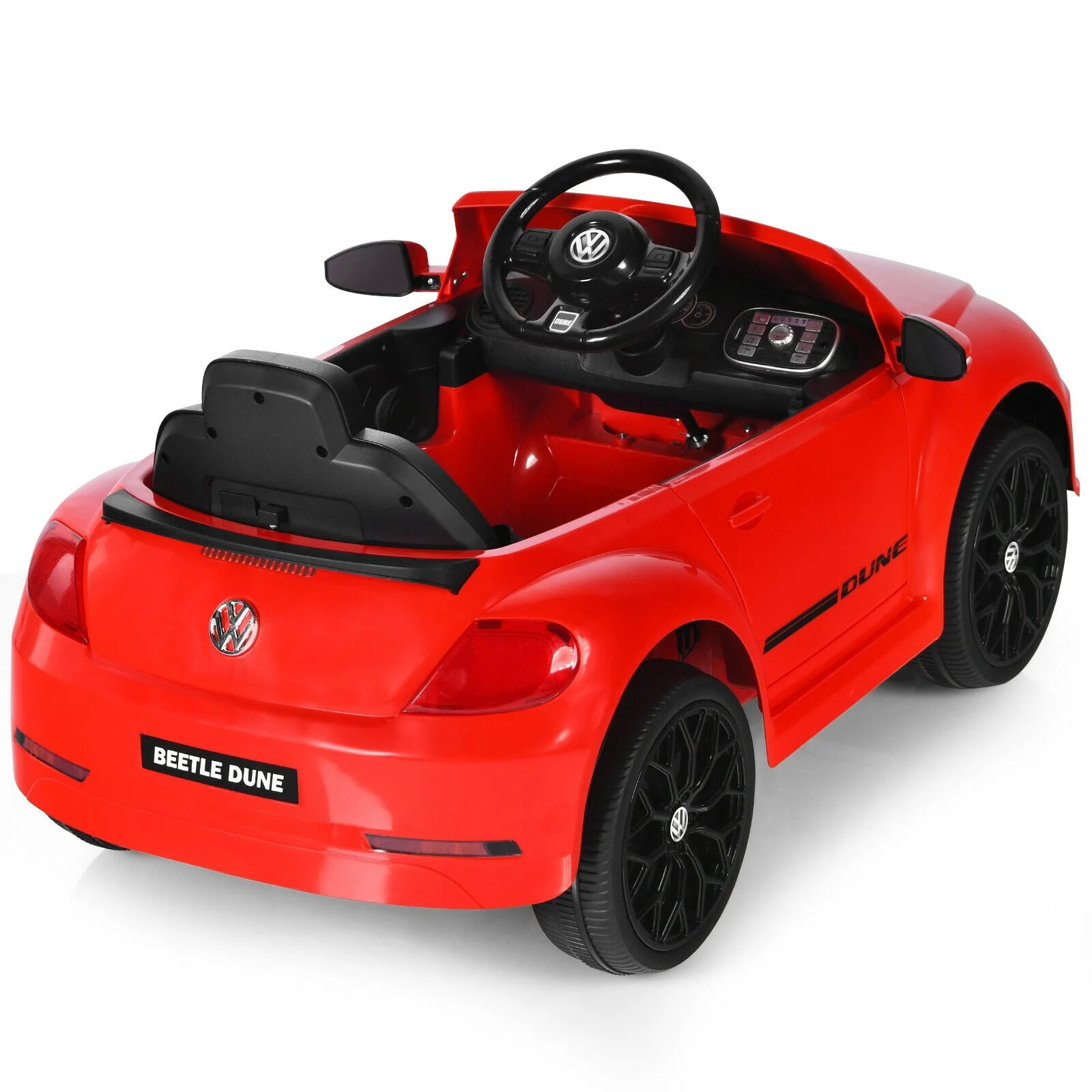 Volkswagen Beetle Kids Electric Ride On Car with Remote Control-Red - Image 4