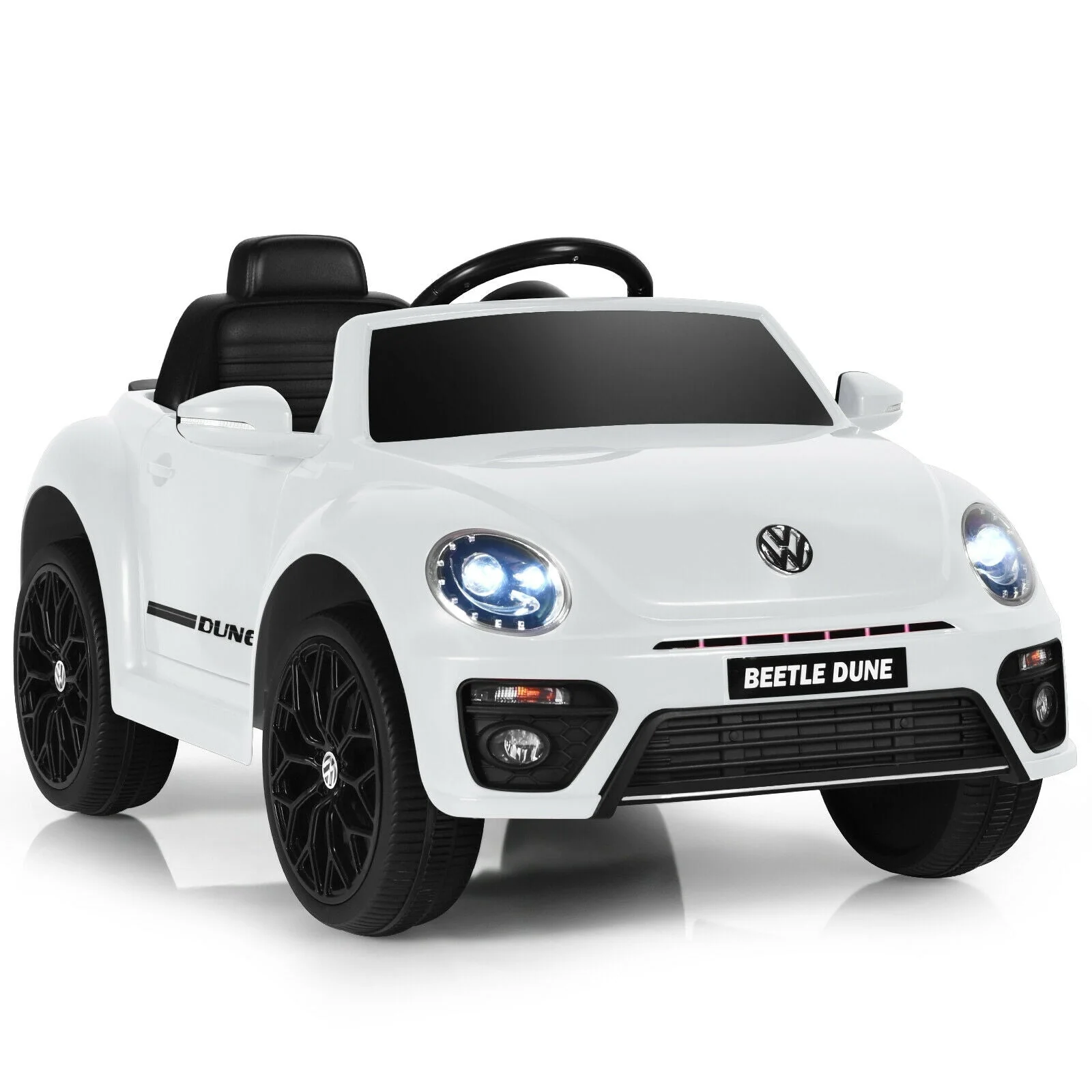 Volkswagen Beetle Kids Electric Ride On Car with Remote Control-White - Image 3