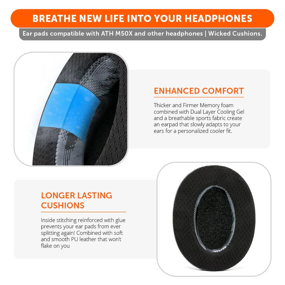 WC FreeZe - Hybrid Cooling Gel Infused Ear Pads for ATH M50X - Image 33